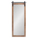 Rectangle Mirror Rustic Brown 18x50 2