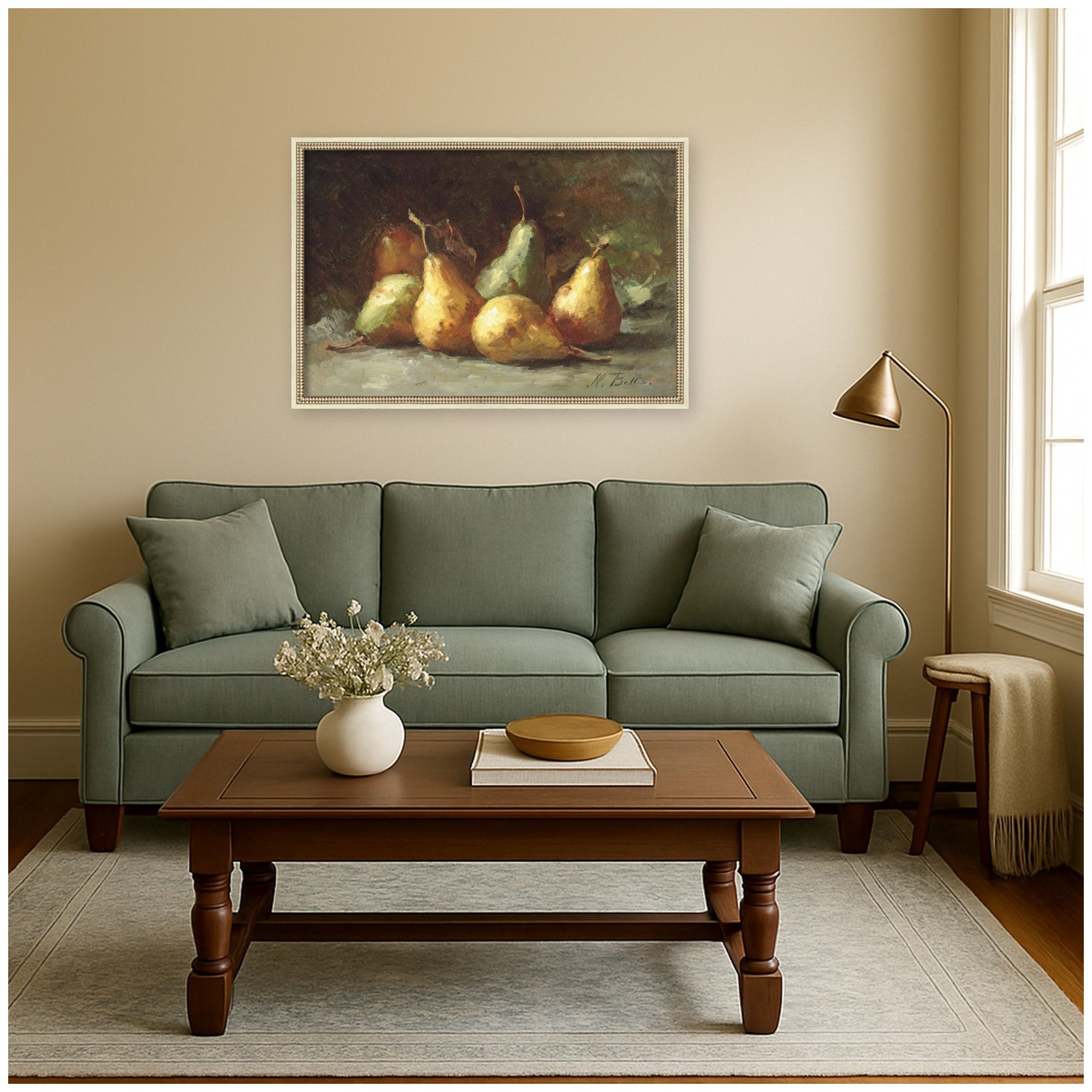 Mounted Canvas 38x26 Castellan Distressed White 6
