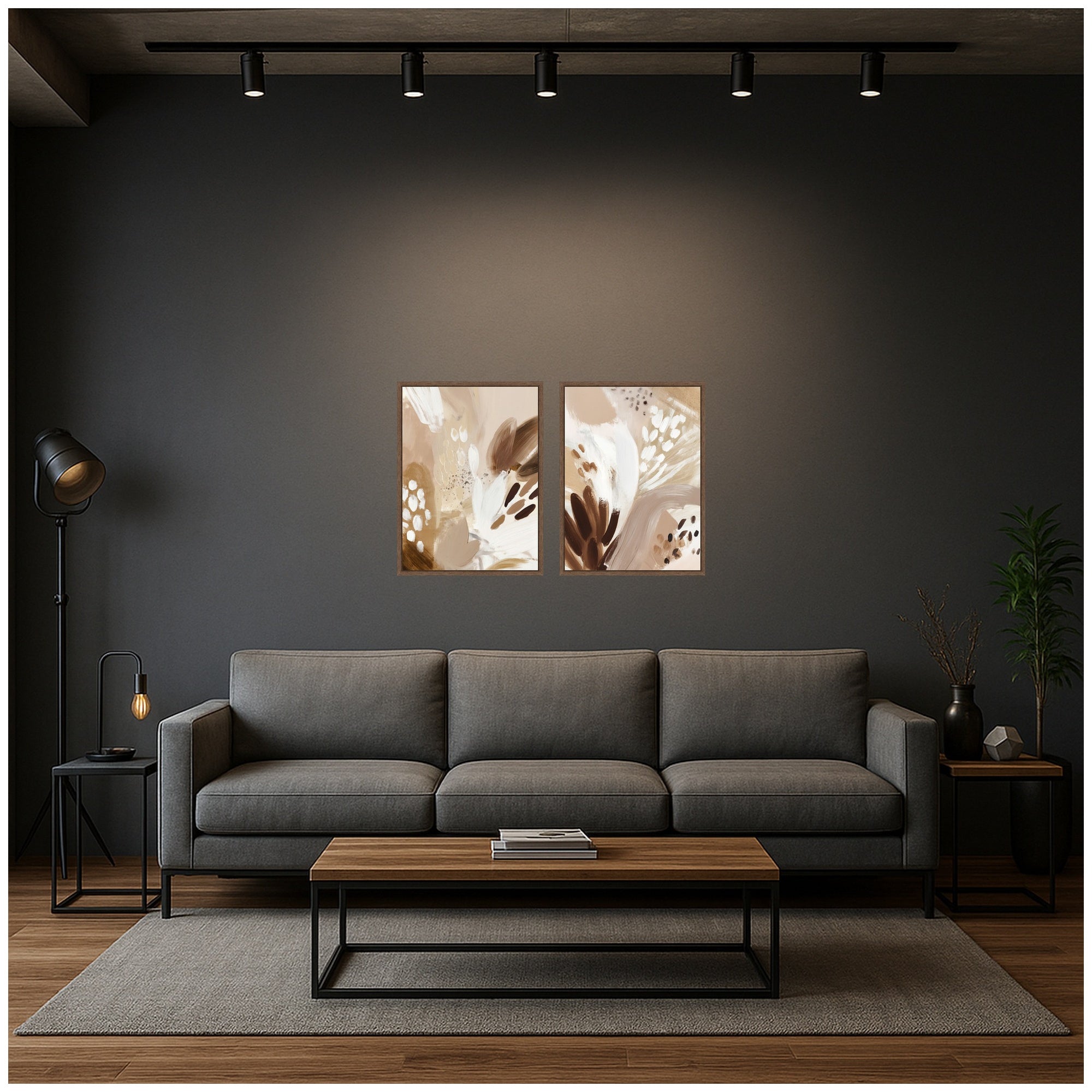 Art Set 2 Piece Set 18x24 Sylvie Walnut 5