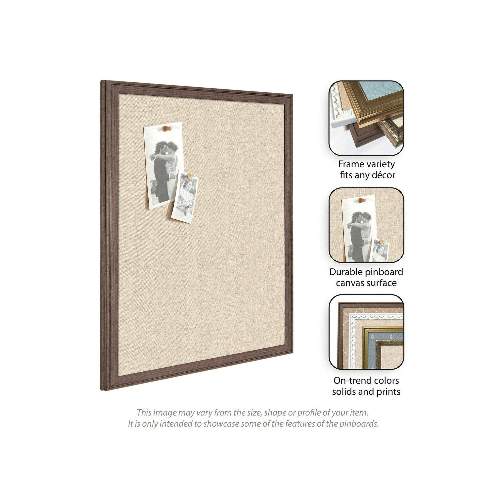 Pinboard 28x22 Accent Bronze Narrow 5
