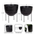 Freestanding Planter Black 2 Piece 2