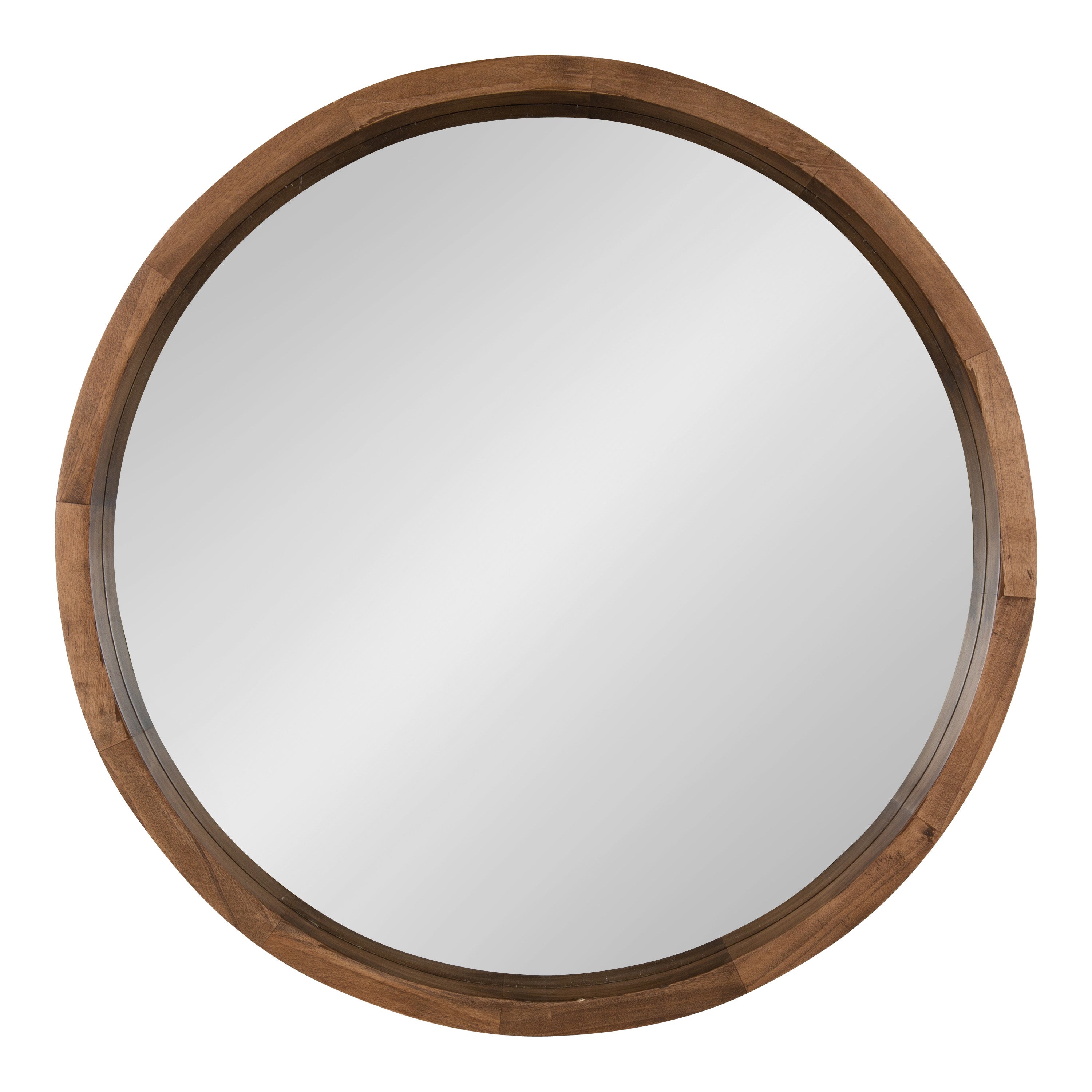 Round Mirror Rustic Brown 22" Diameter 2
