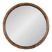 Round Mirror Rustic Brown 22" Diameter 2