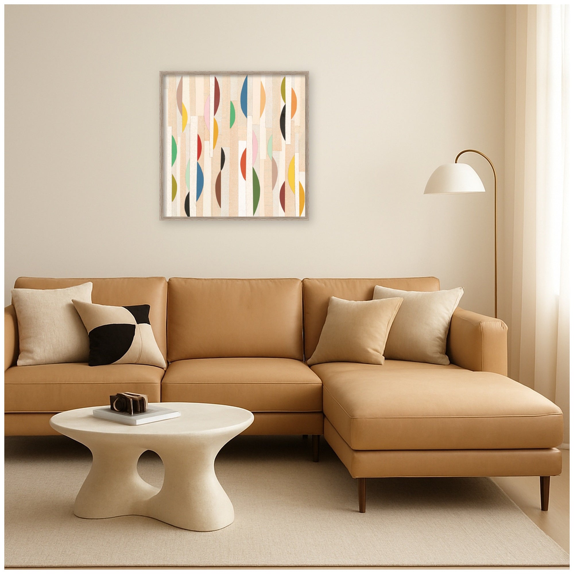 Geometric Abstract 1 by Felicia Dadak Framed Mounted Canvas Wall Art Print