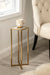 Side Table Clear Gold 7x7x21 5