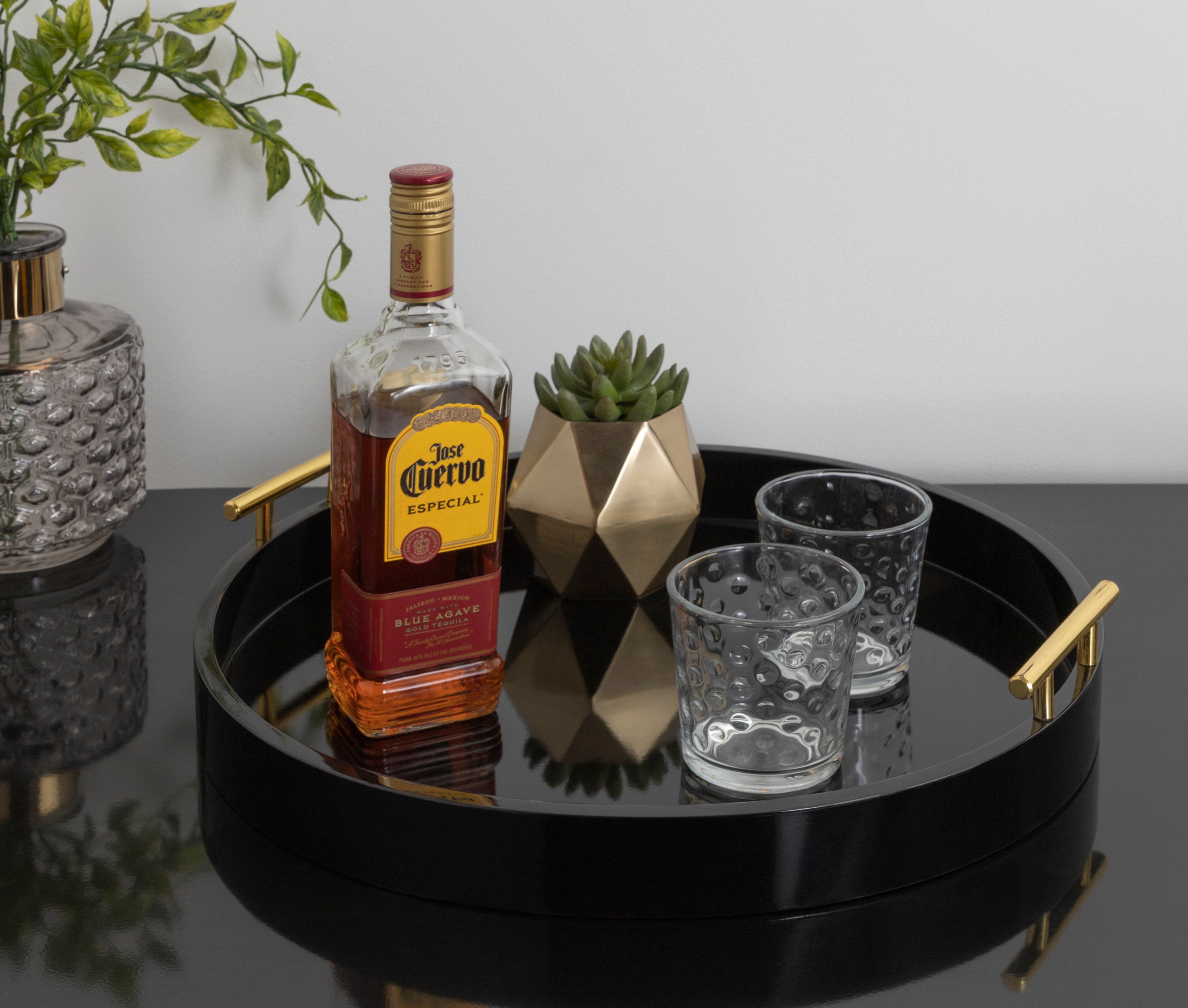 Single Tray Black 18" Diameter 5