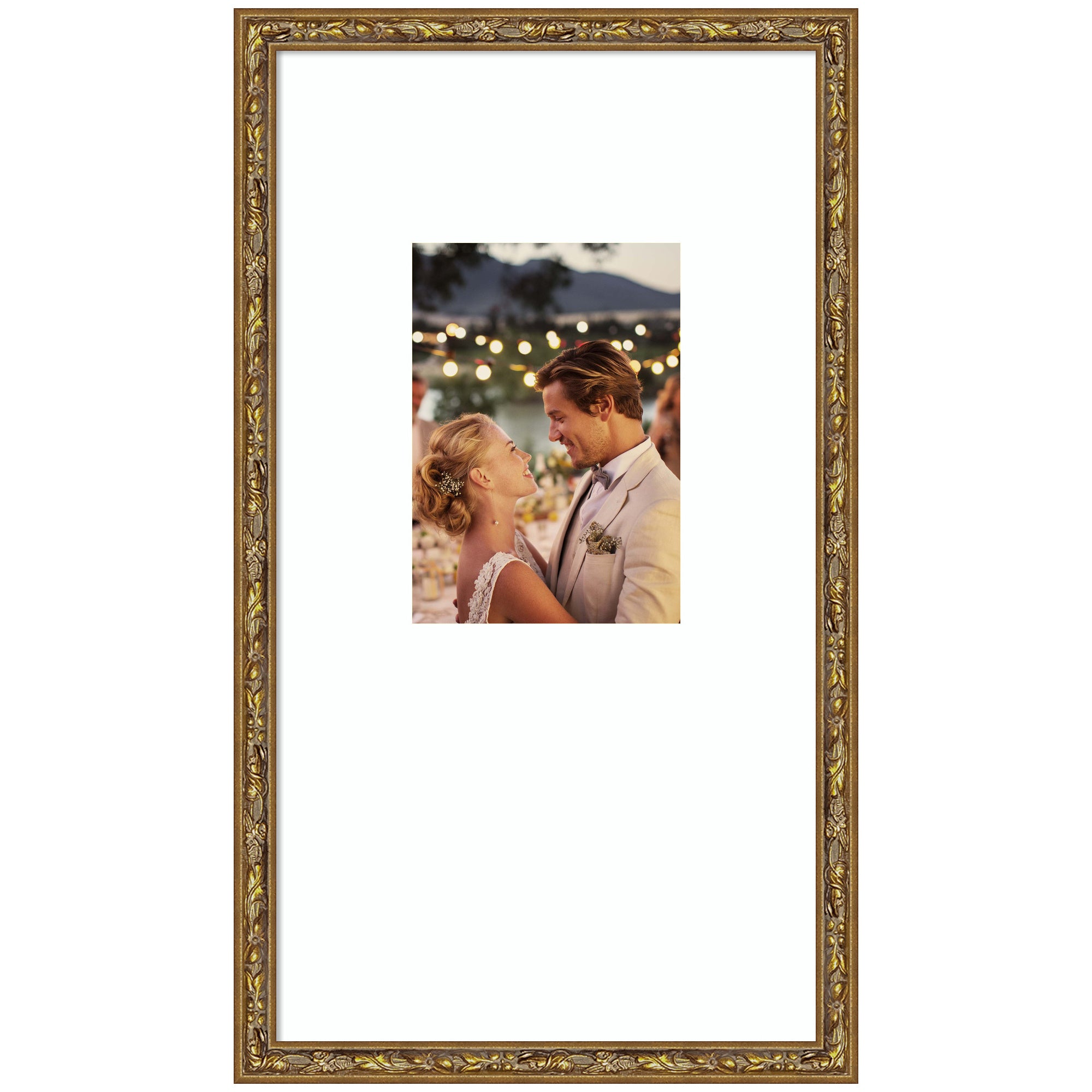 Wall Frame Belvedere Bronze 10x18 matted to 5x7 1