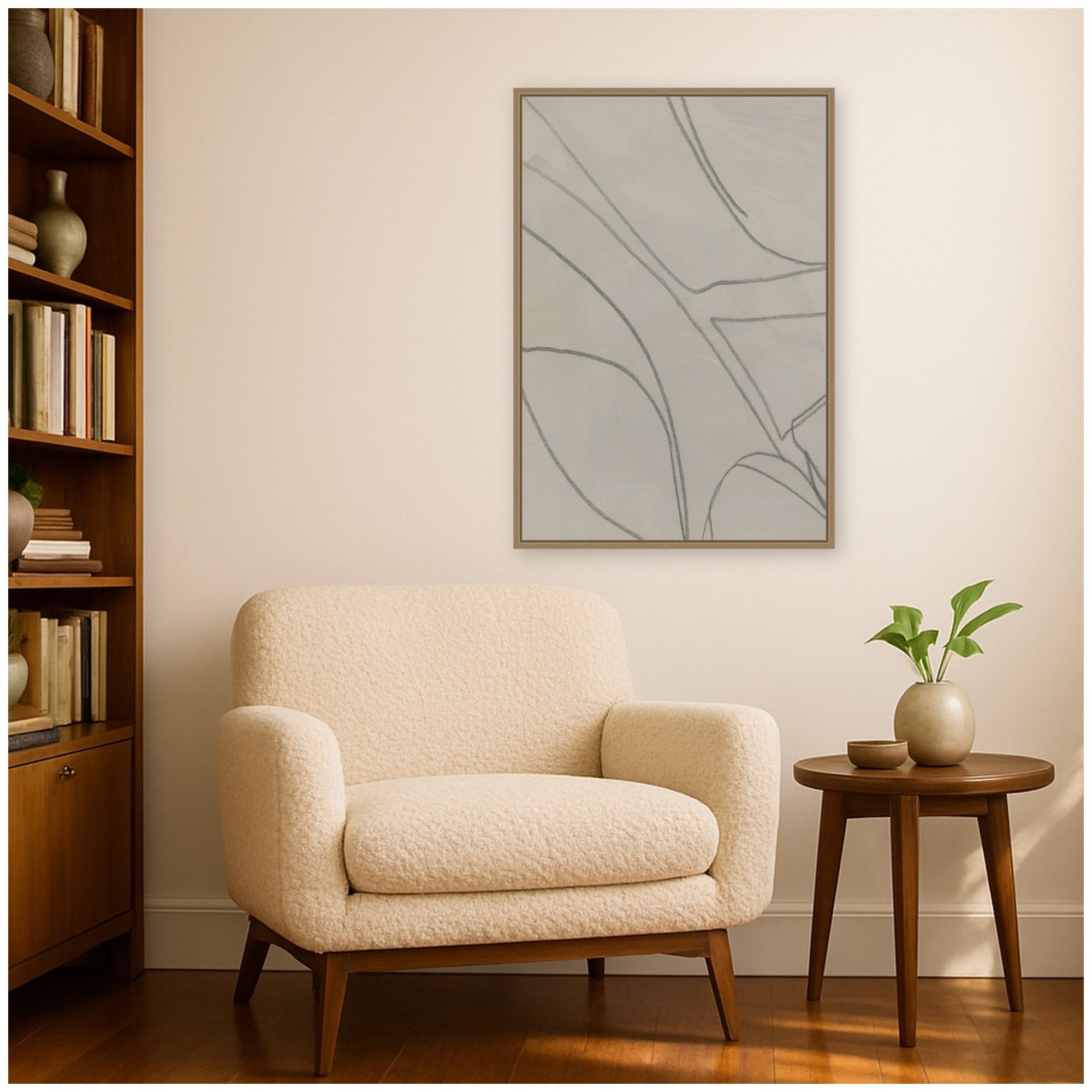 Framed Canvas Sylvie Dark Gold 23x33 6