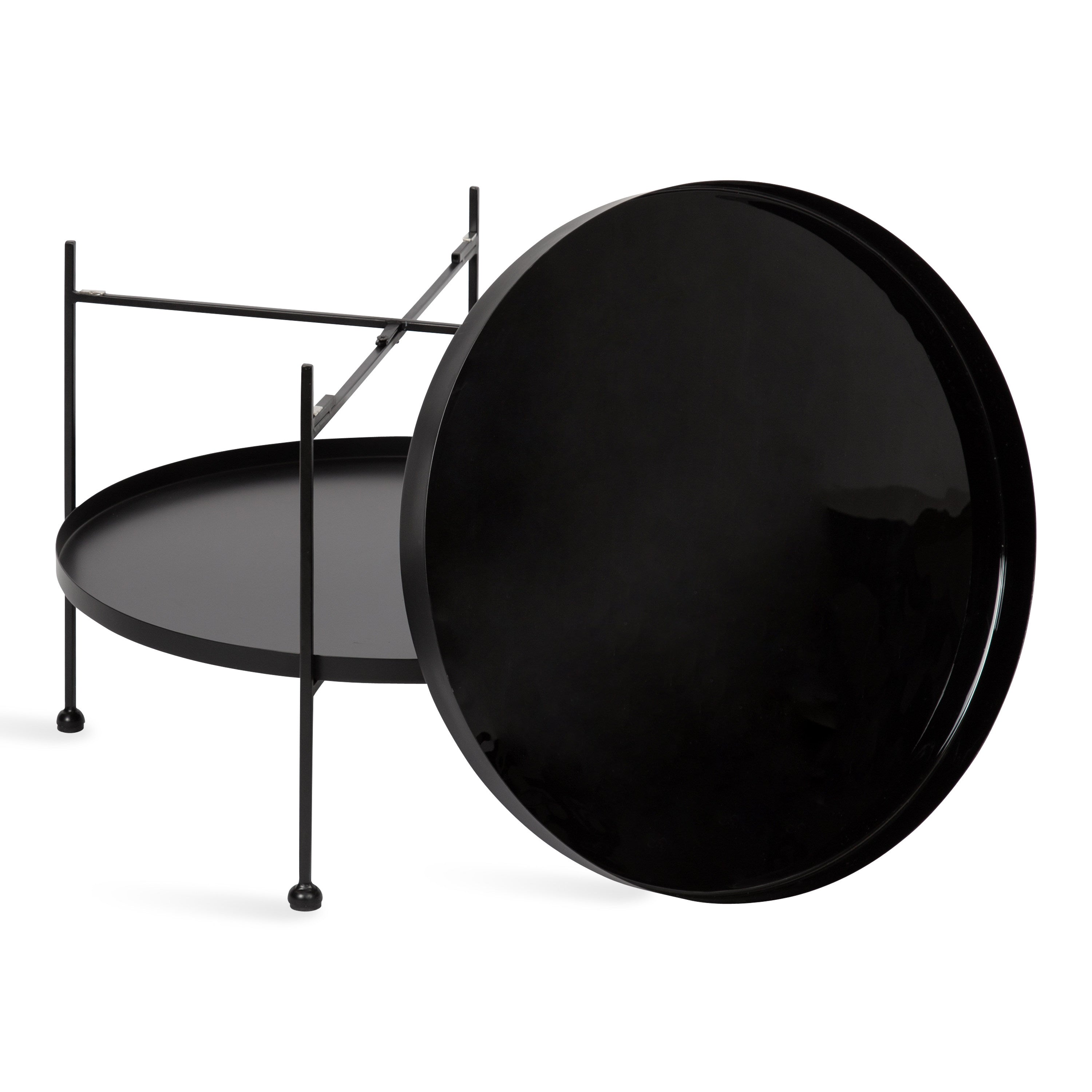 Coffee Table 26" Diameter Black 5