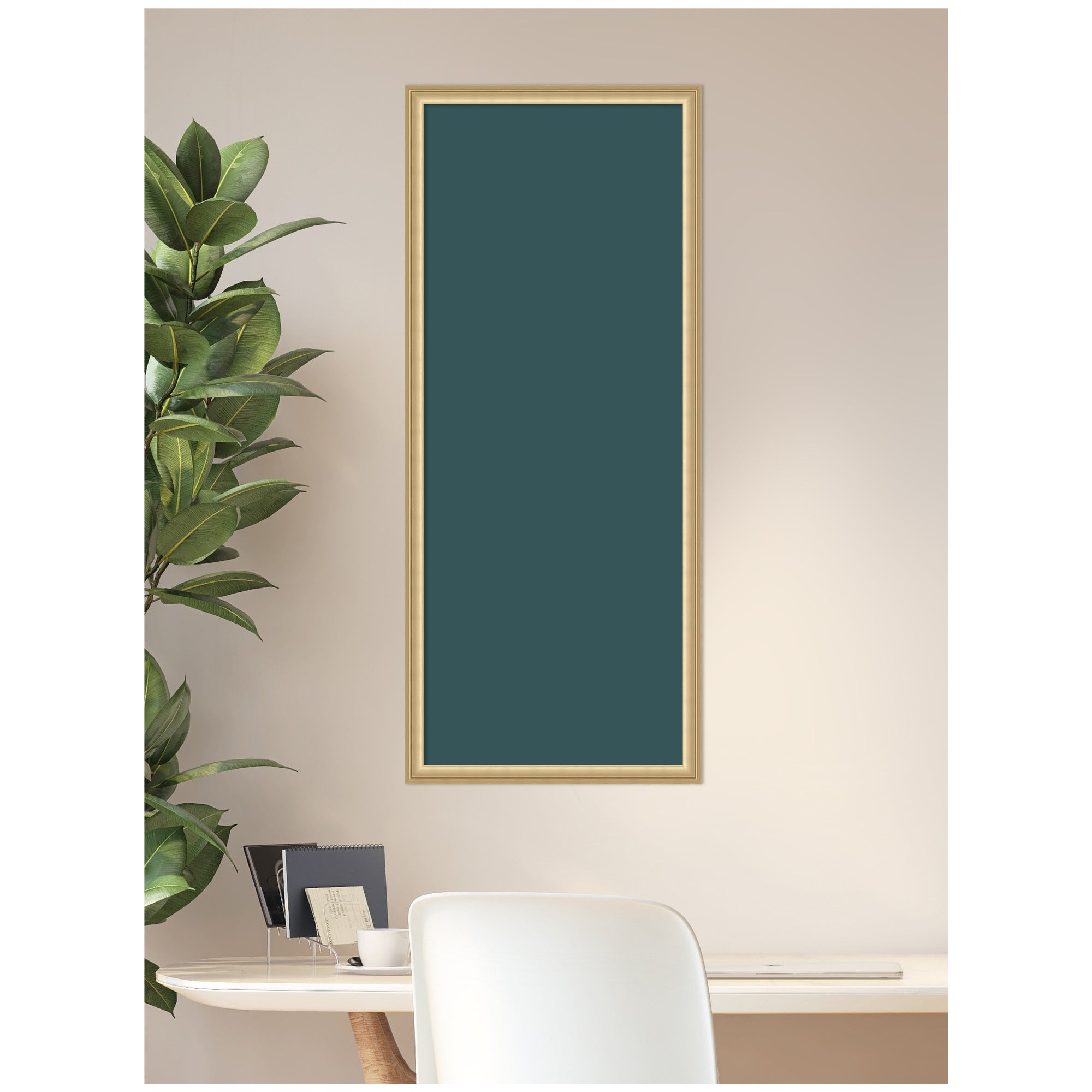 Framed Fabric Pinboard Deep Sea Teal Wall Organization