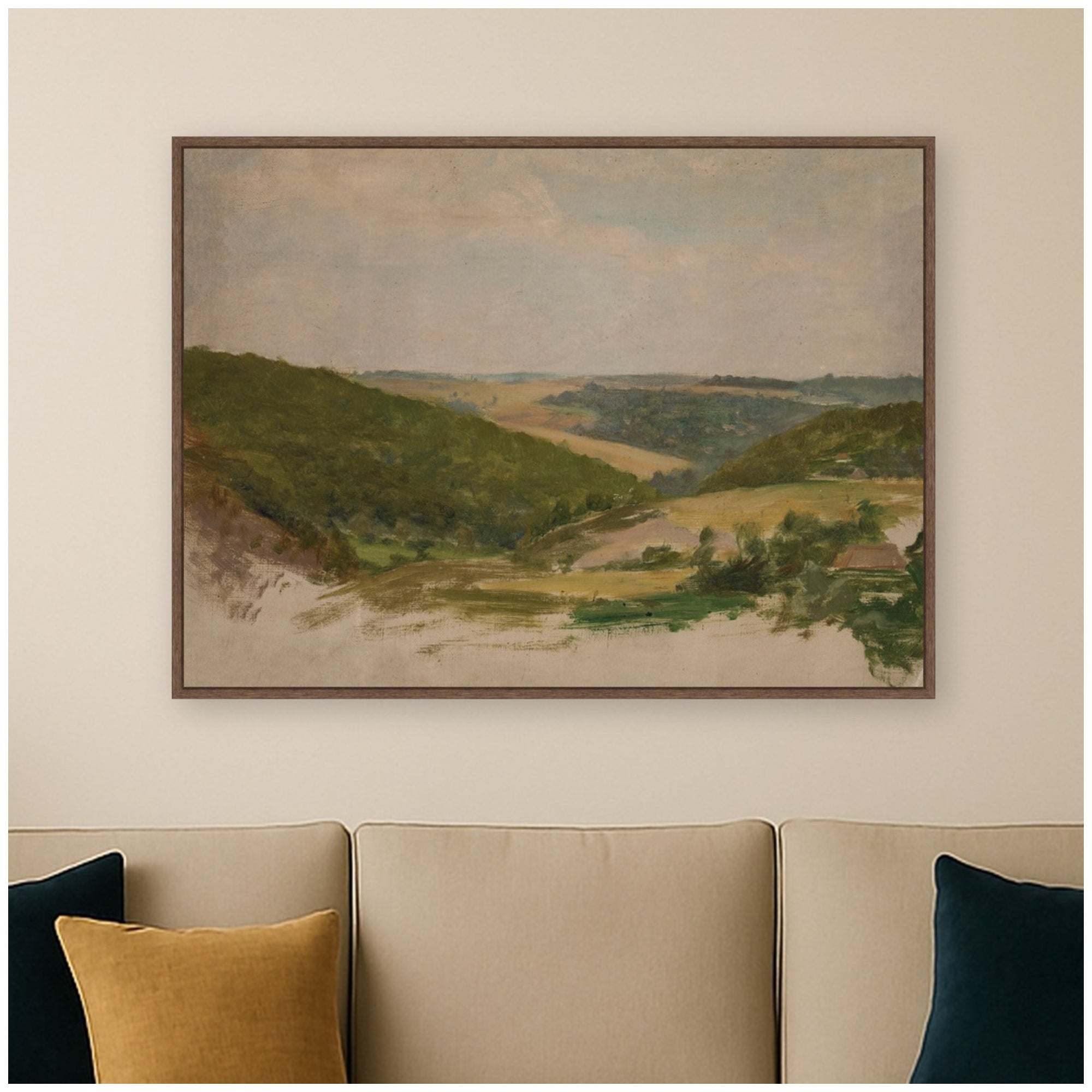 Framed Canvas 38x28 Sylvie Walnut 6