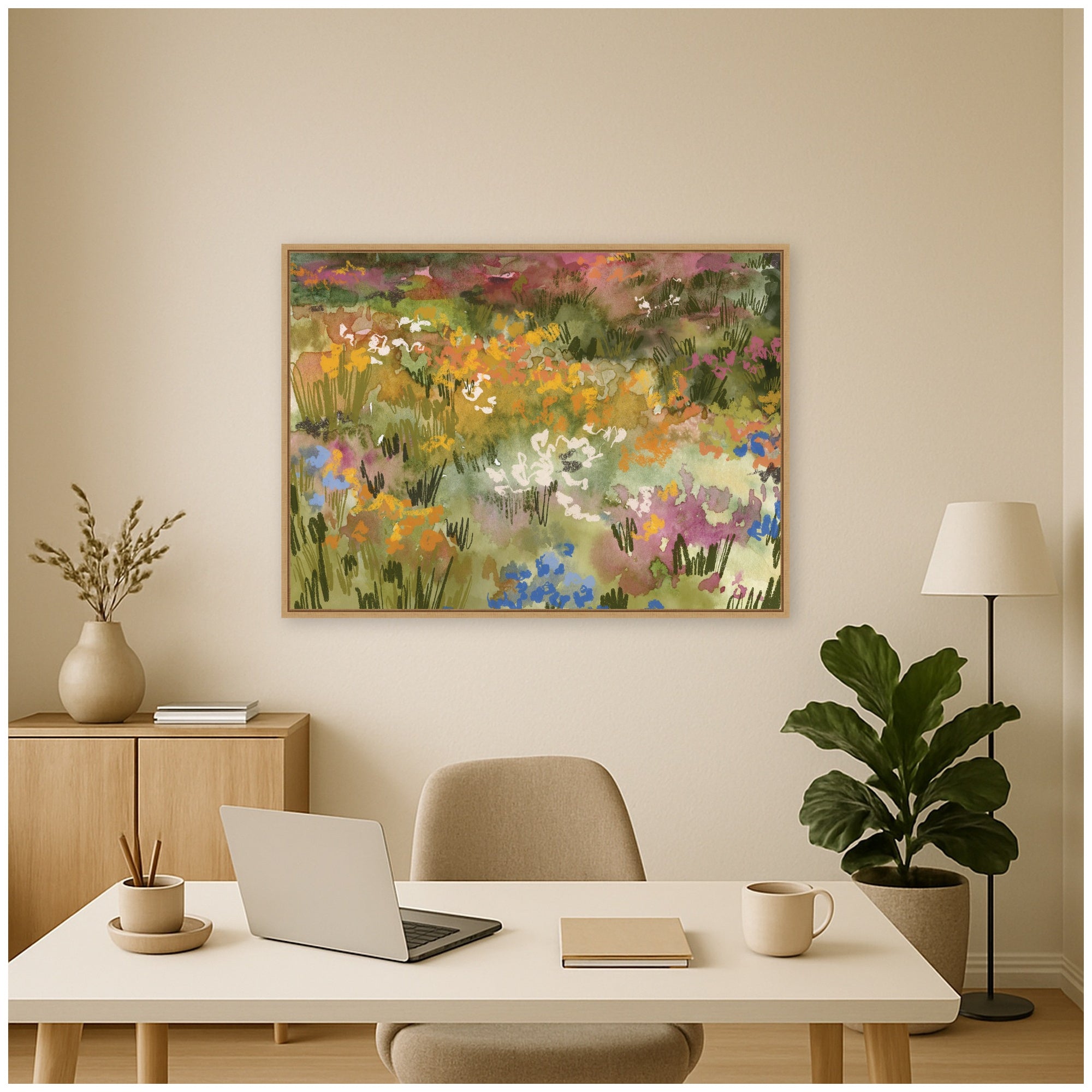 Framed Canvas 38x28 Sylvie Natural 7