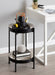 Side Table 15x15x24 Black White 7