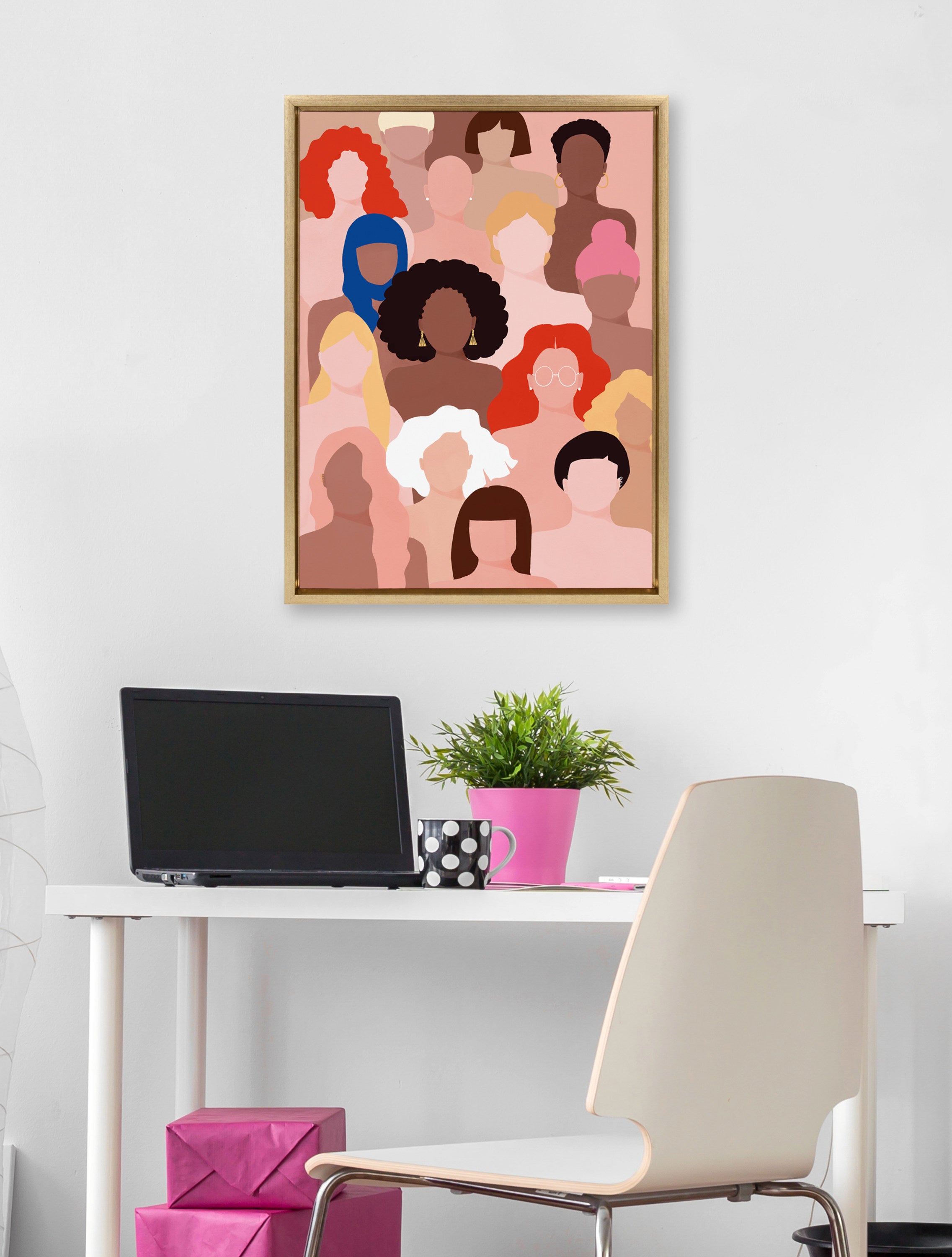 Sylvie Who Run The World Framed Canvas by Maja Tomljanovic