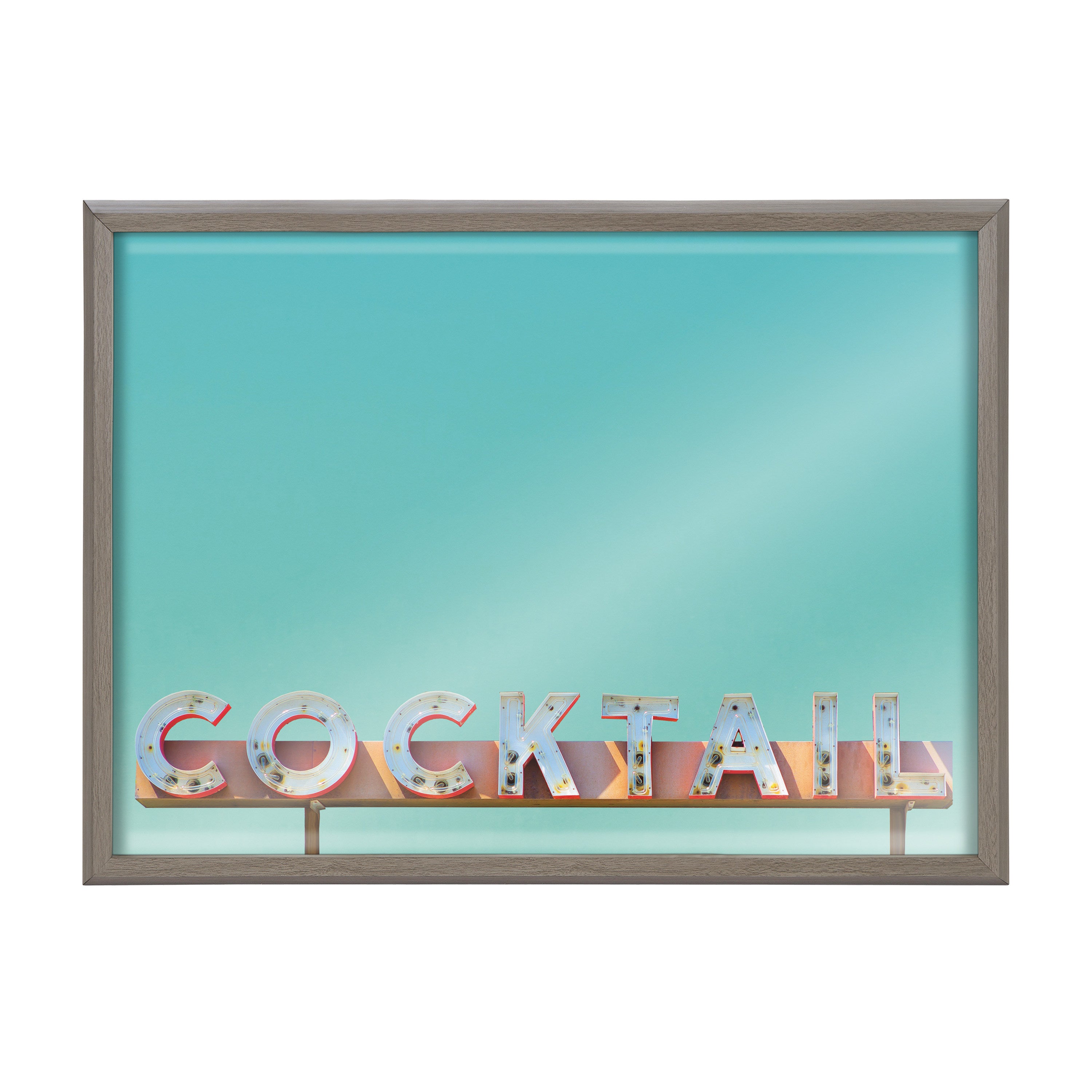 Blake Cocktail Hour Framed Printed Glass by Robert Cadloff of Bomobob