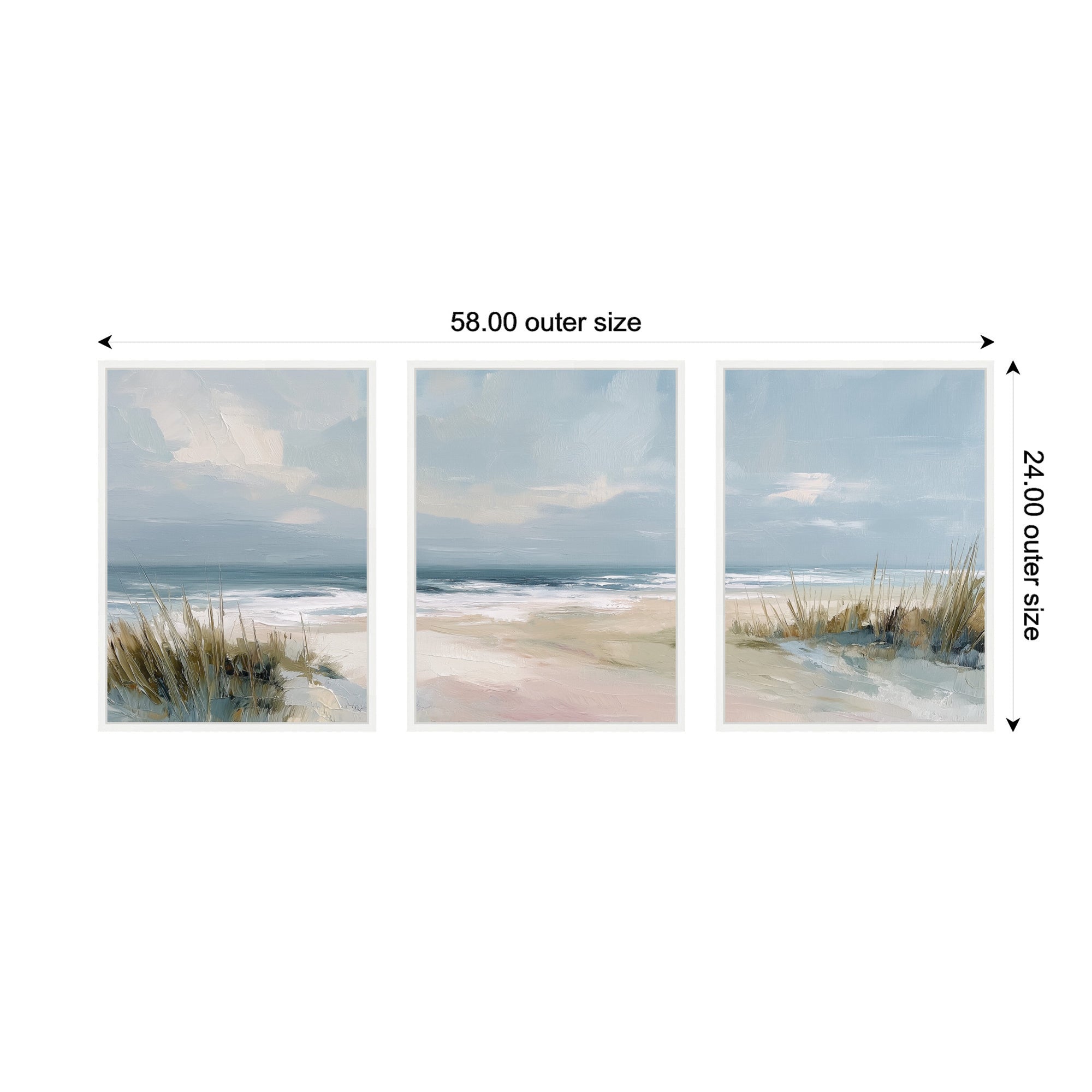 Art Set 3 Piece Set 18x24 Sylvie White 2