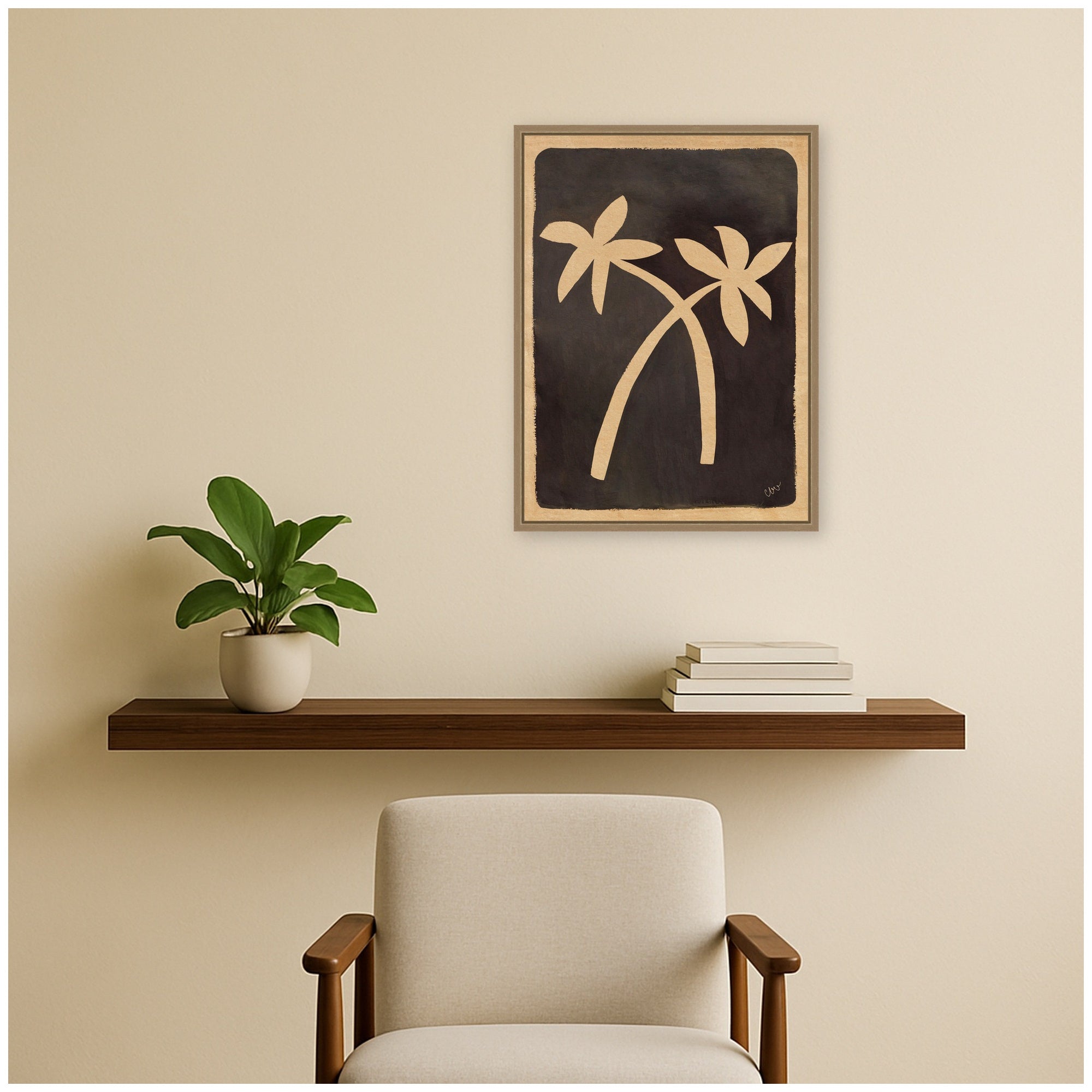 Framed Canvas 18x24 Sylvie Dark Gold 6