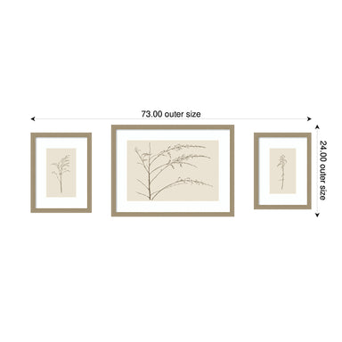 Framed Art Set 3 Piece Set 15x20/24x32 Belmont Distress Silver 2