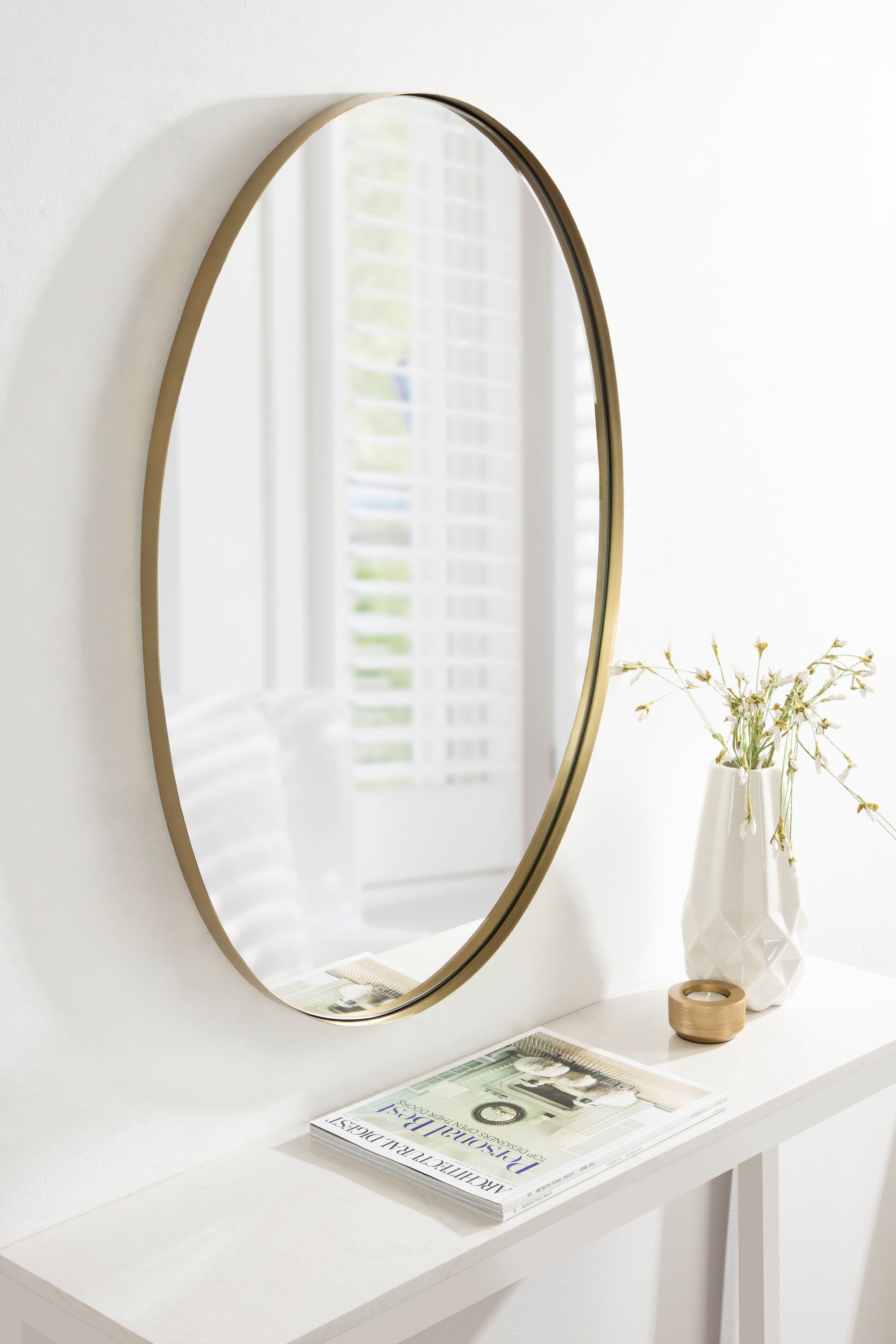 Rollo Oval Framed Wall Mirror