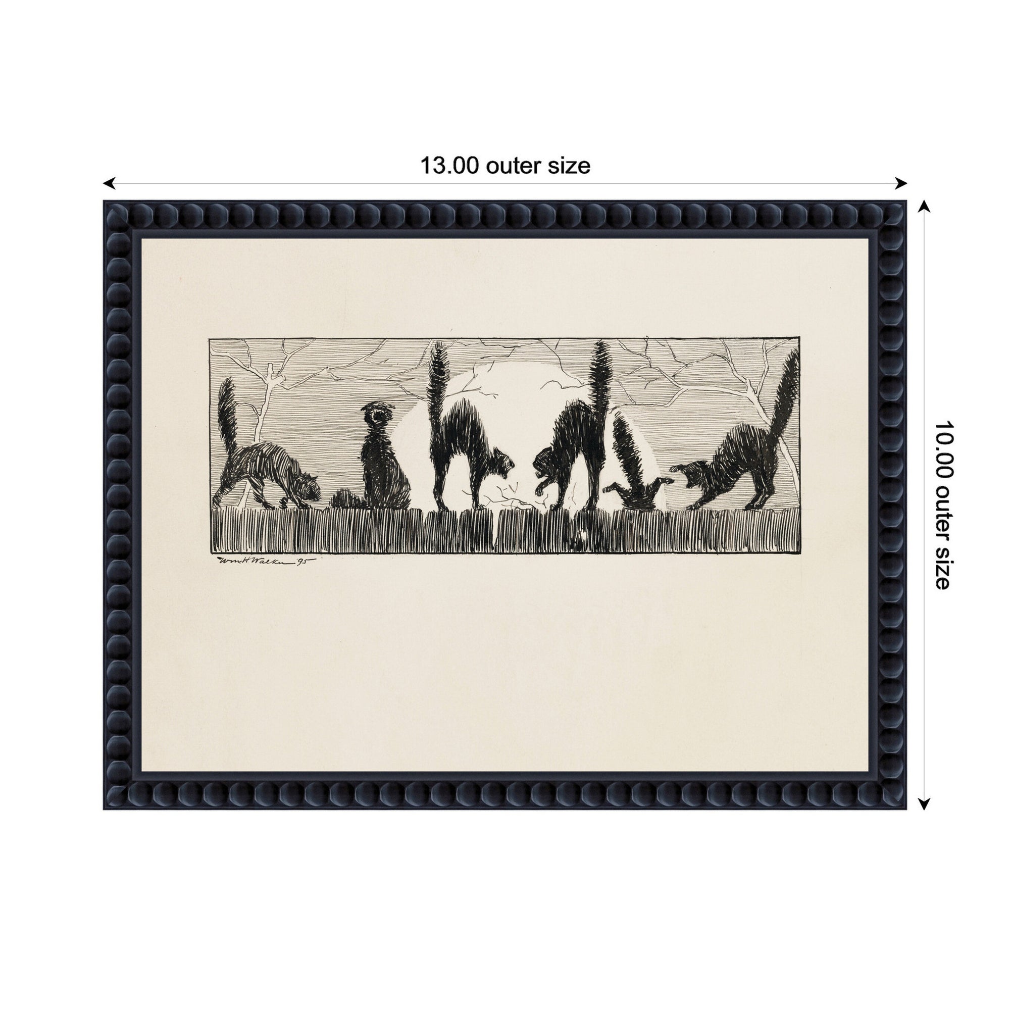 Framed Canvas 13x10 Sylvie Beaded Black 2