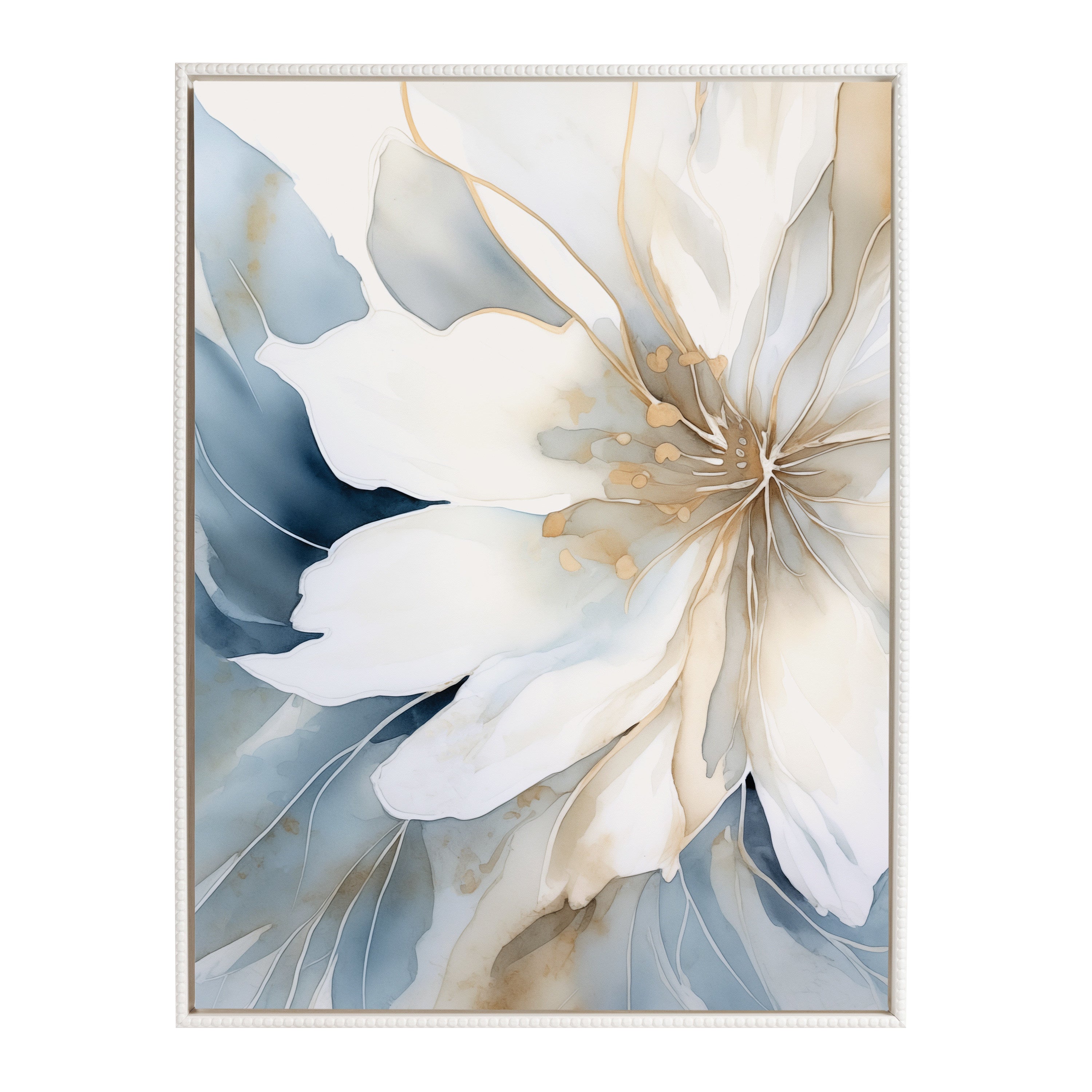 Framed Canvas 31.5x41.5 Sylvie Beaded White 2