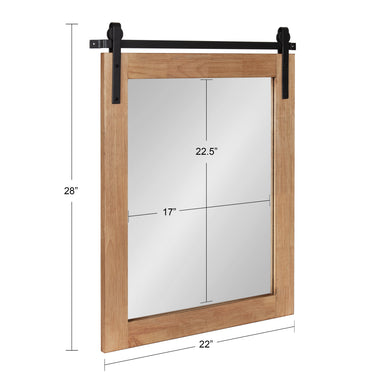 Rectangle Mirror Rustic Brown Black 22x28 5