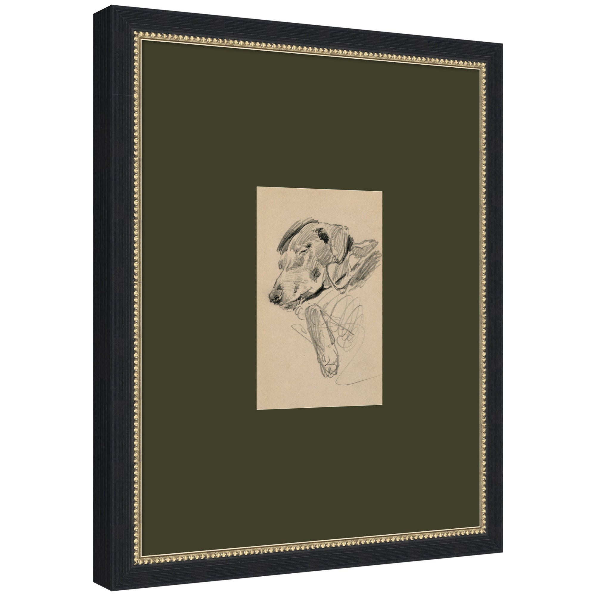 Framed Art 18x22 Green Matted to 9x6 Belmont Black 7