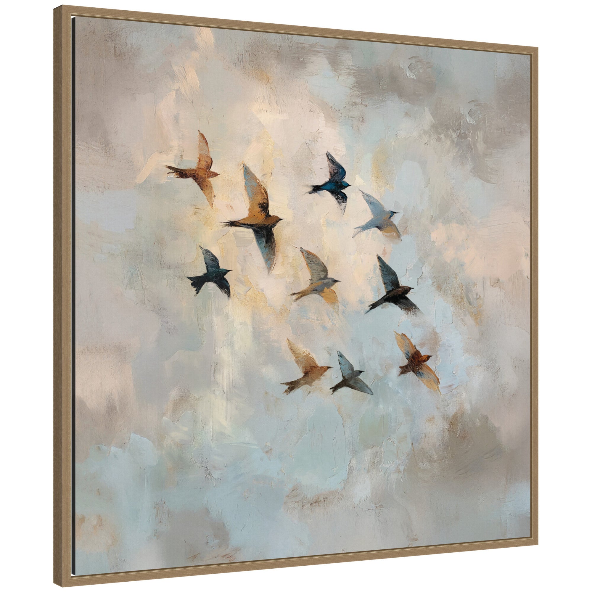 Framed Canvas 30x30 Sylvie Dark Gold 1