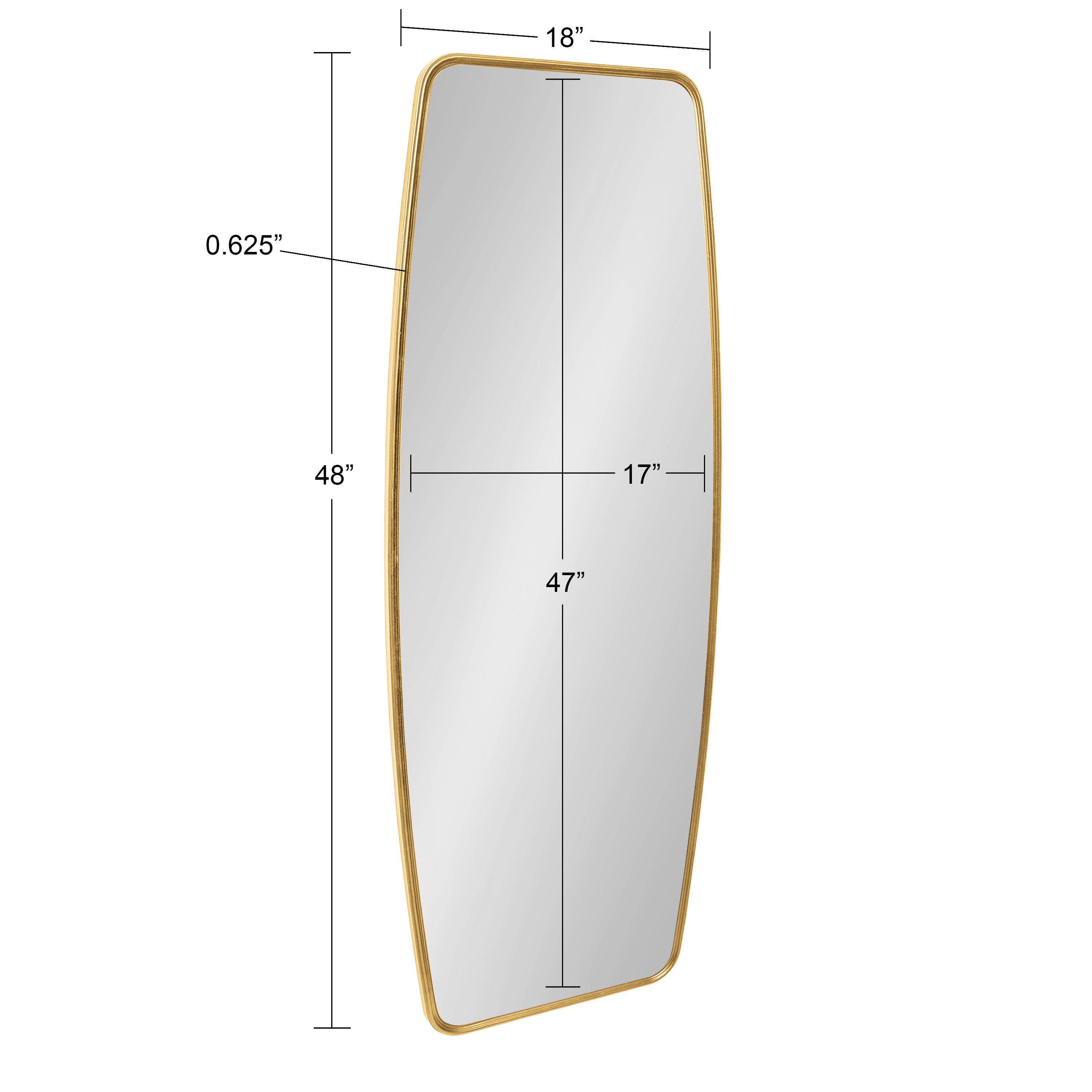 Full Length Mirror Gold 18x48 5