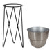 Freestanding Planter Silver Black 2 Piece 4