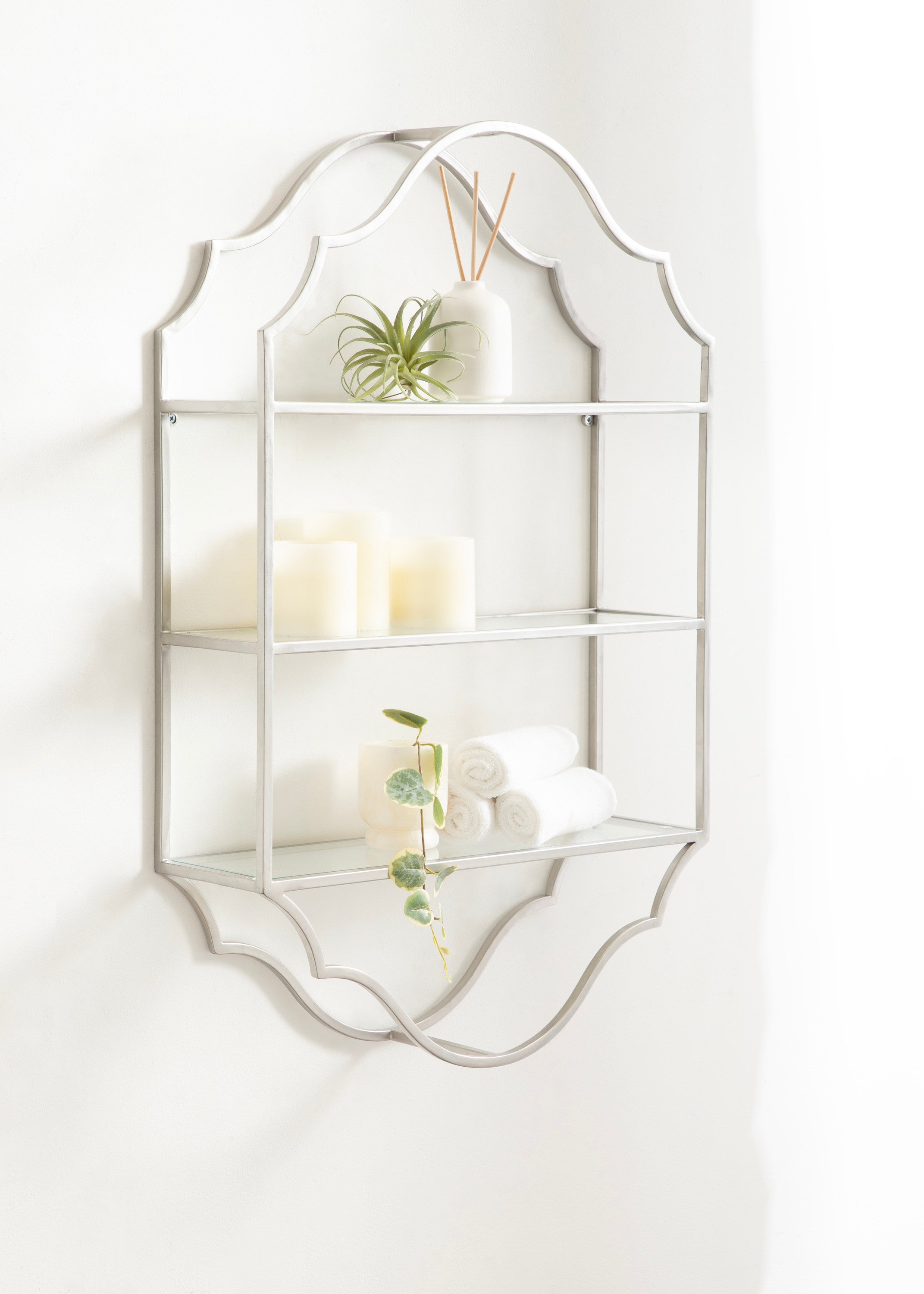 Accent Shelf Silver 20x6x32 7