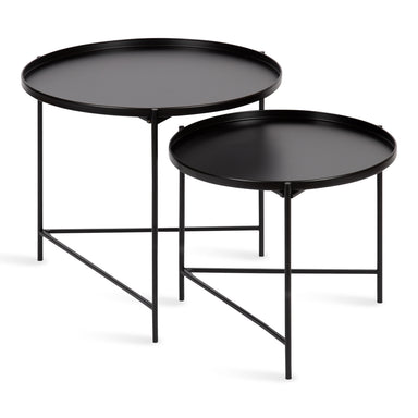 Nesting Table Black 2 Piece 1