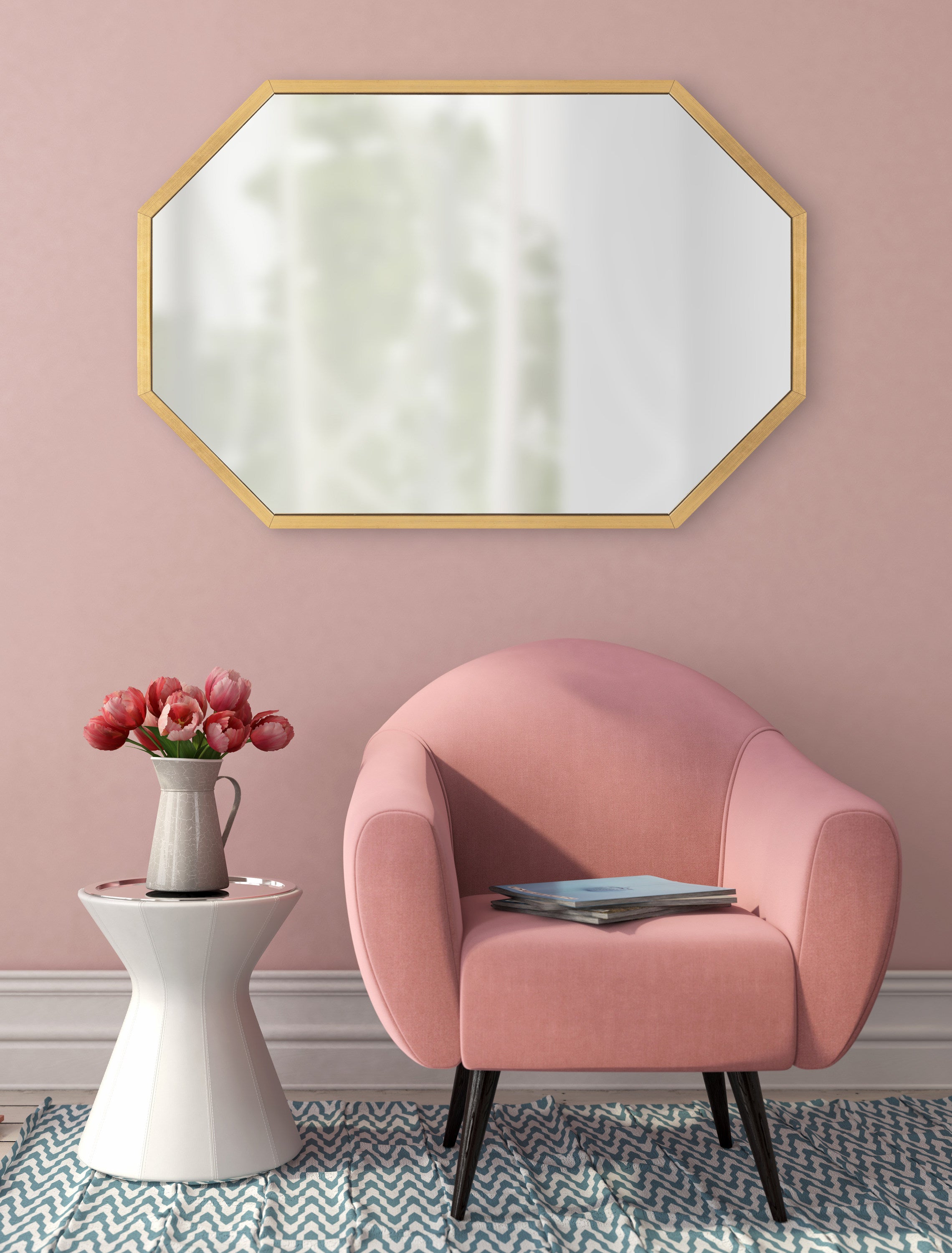 Laverty Octagon Framed Mirror