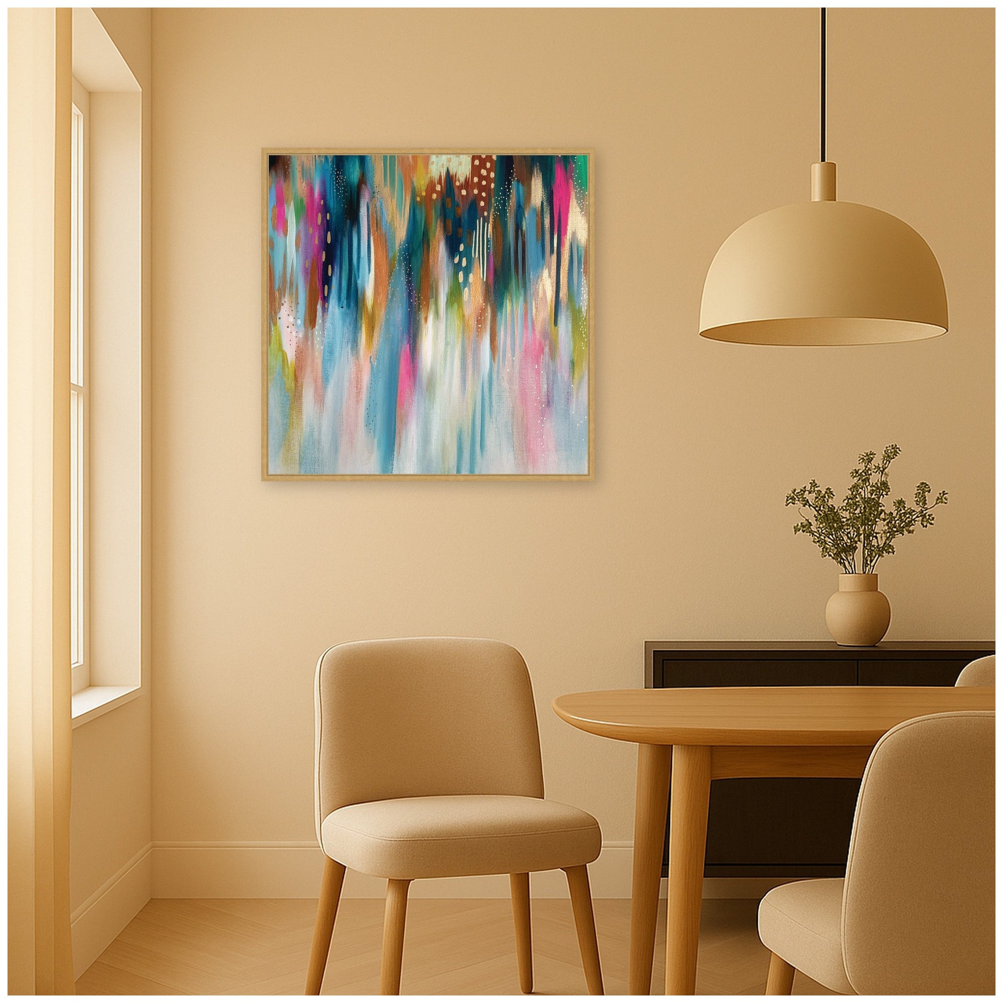 Framed Canvas 30x30 Sylvie Bright Gold 6