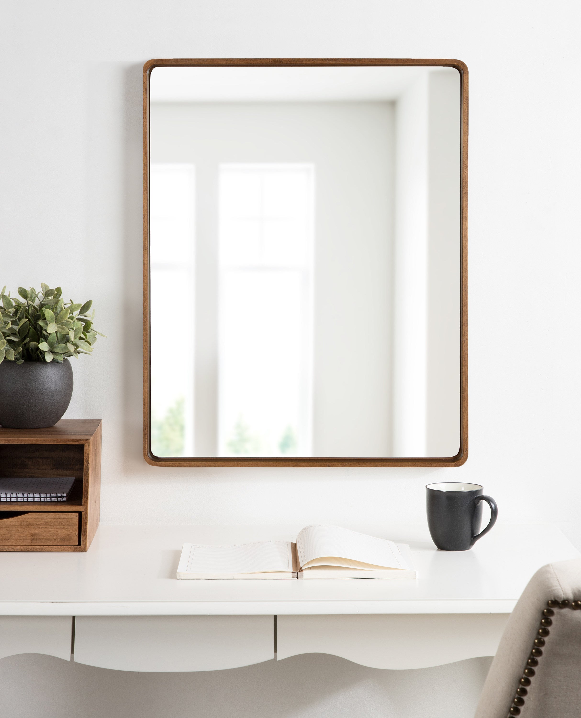 Rectangle Mirror Rustic Brown 24x30 6