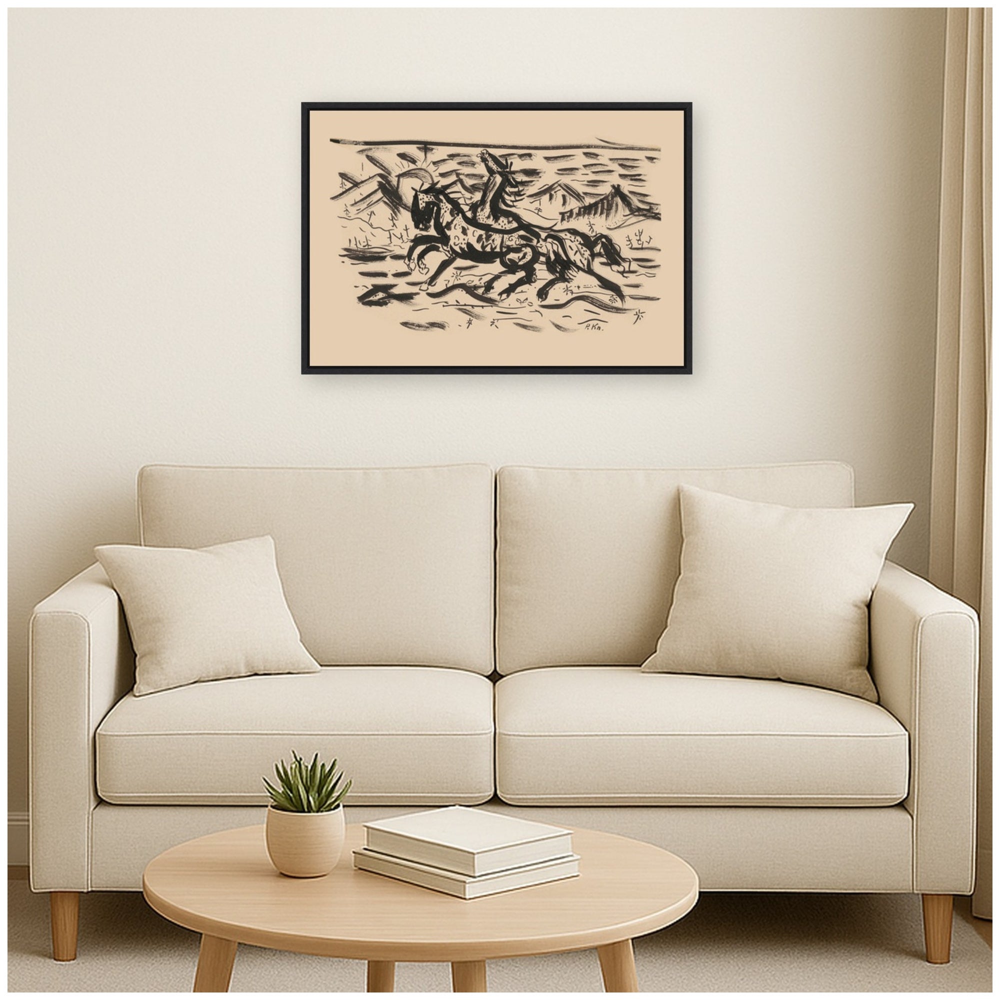 Framed Canvas 33x23 Sylvie Black 6
