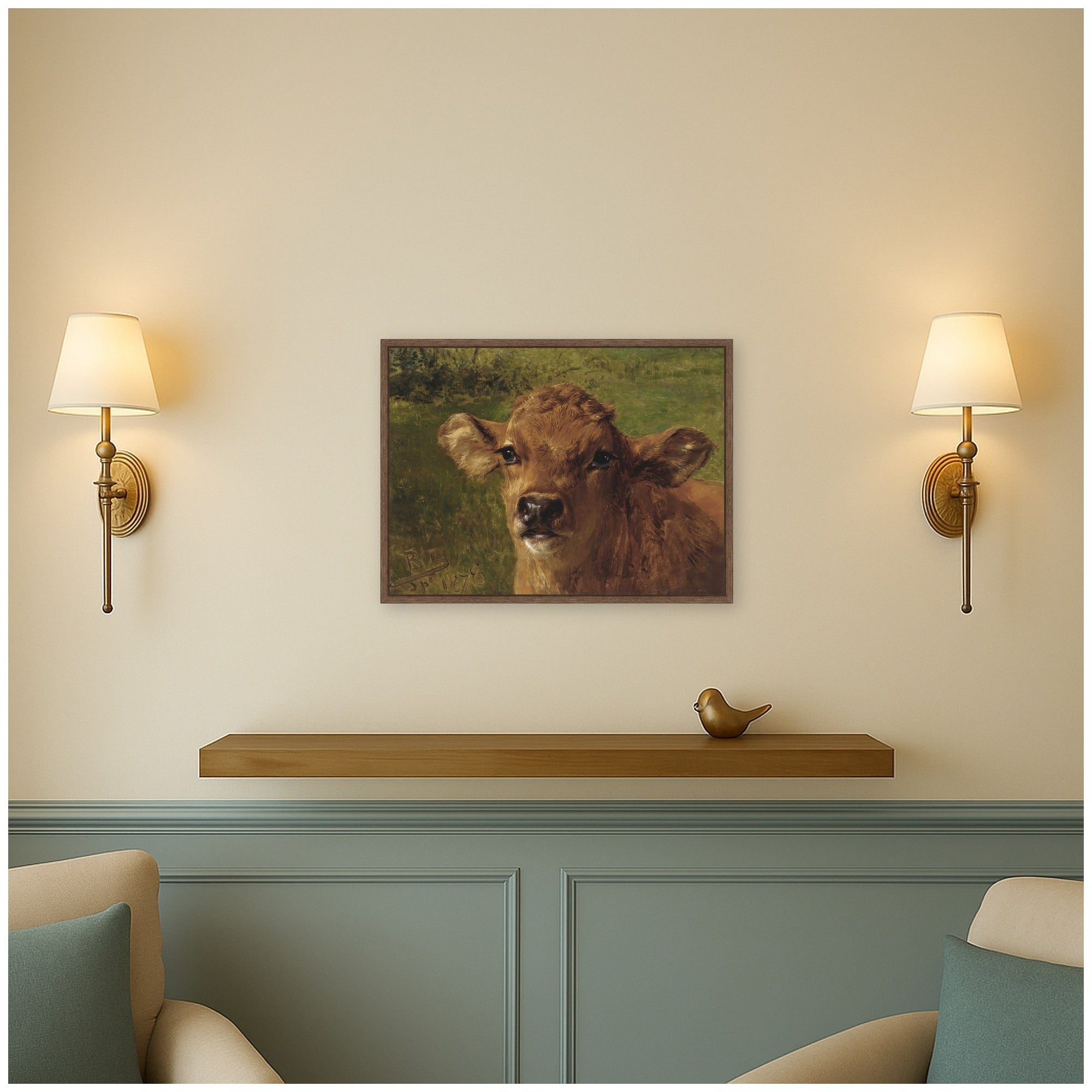 Framed Canvas 24x18 Sylvie Walnut 5
