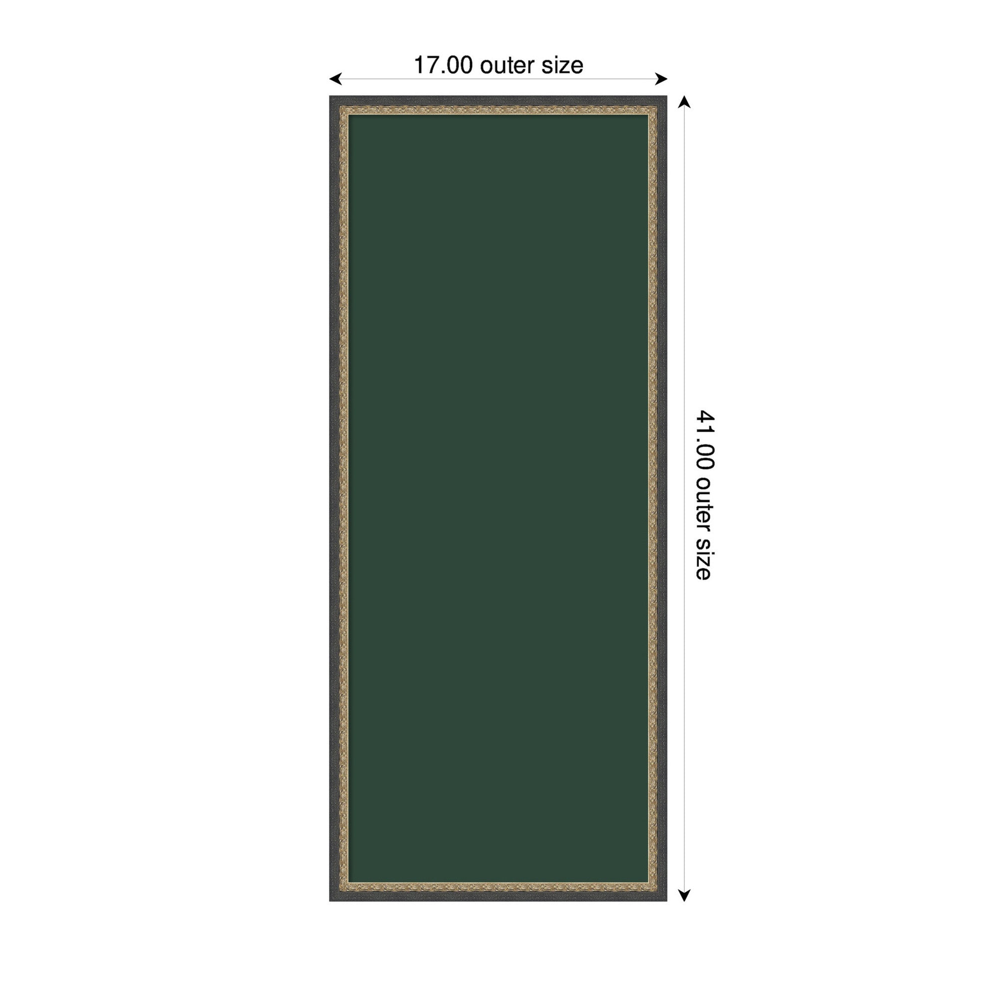 Framed Fabric Pinboard Deep Forest Moss Green Wall Organization