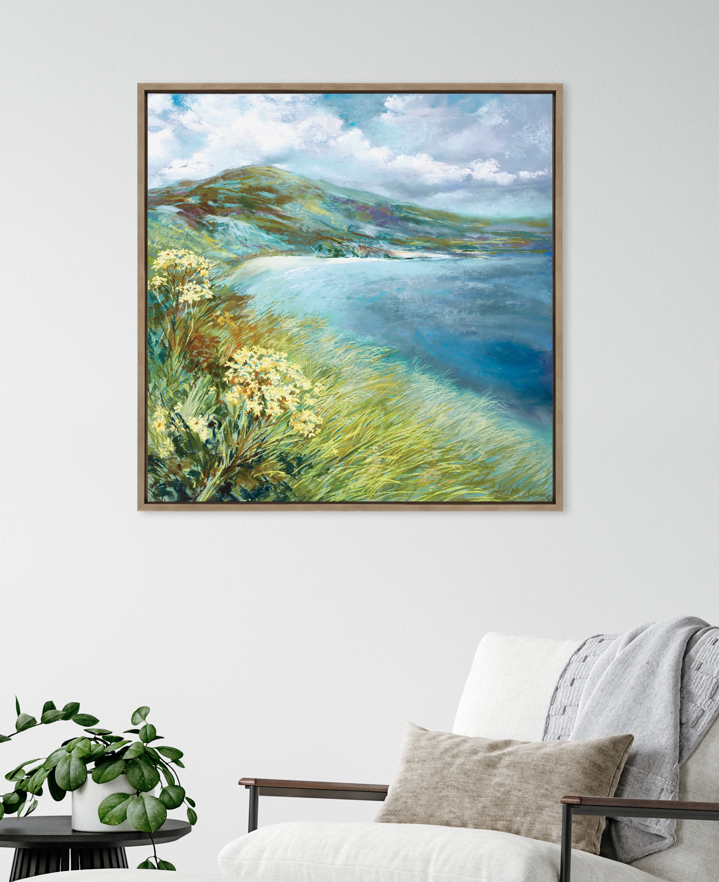 Framed Canvas 30x30 Sylvie Dark Gold 5