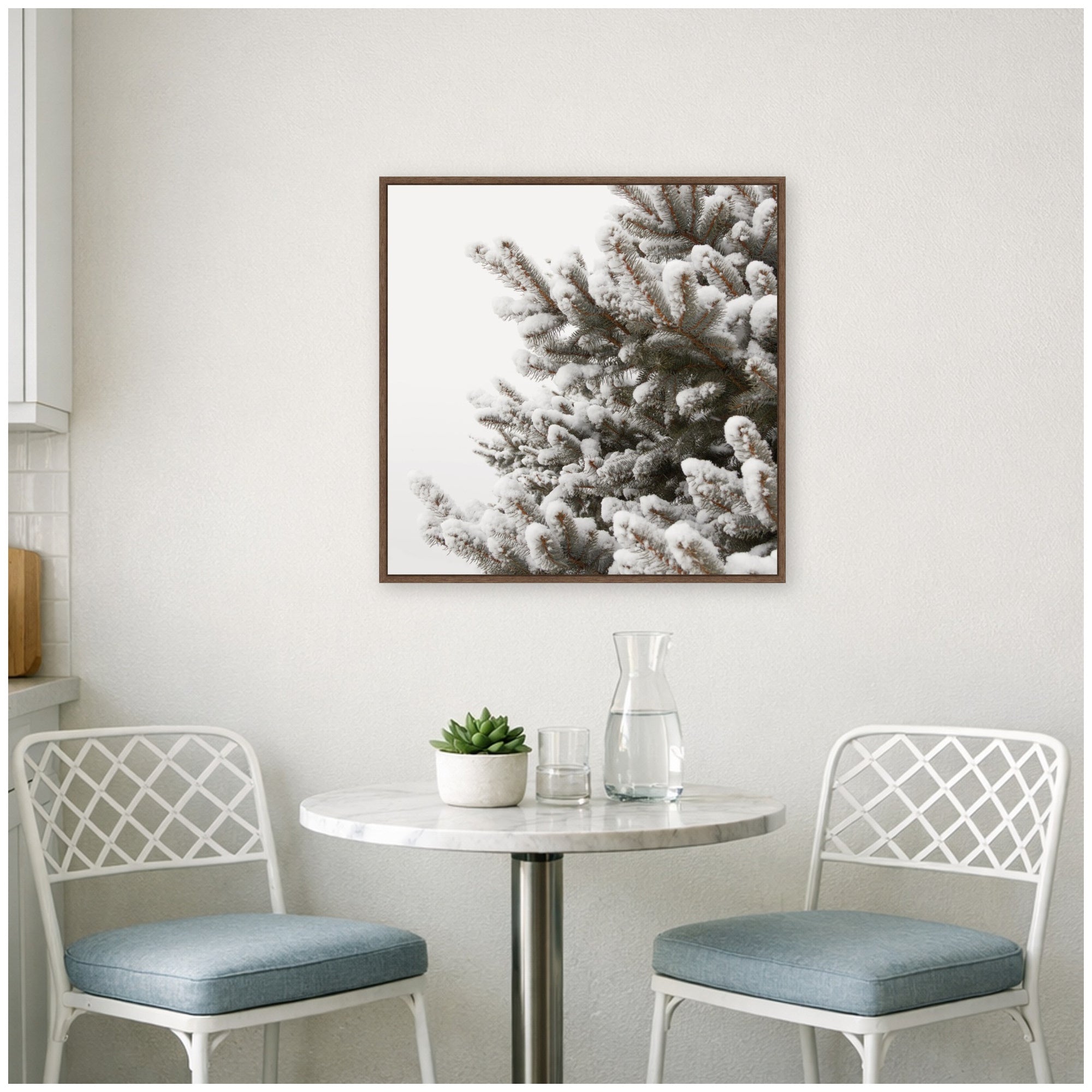 Framed Canvas Sylvie Walnut 30x30 6