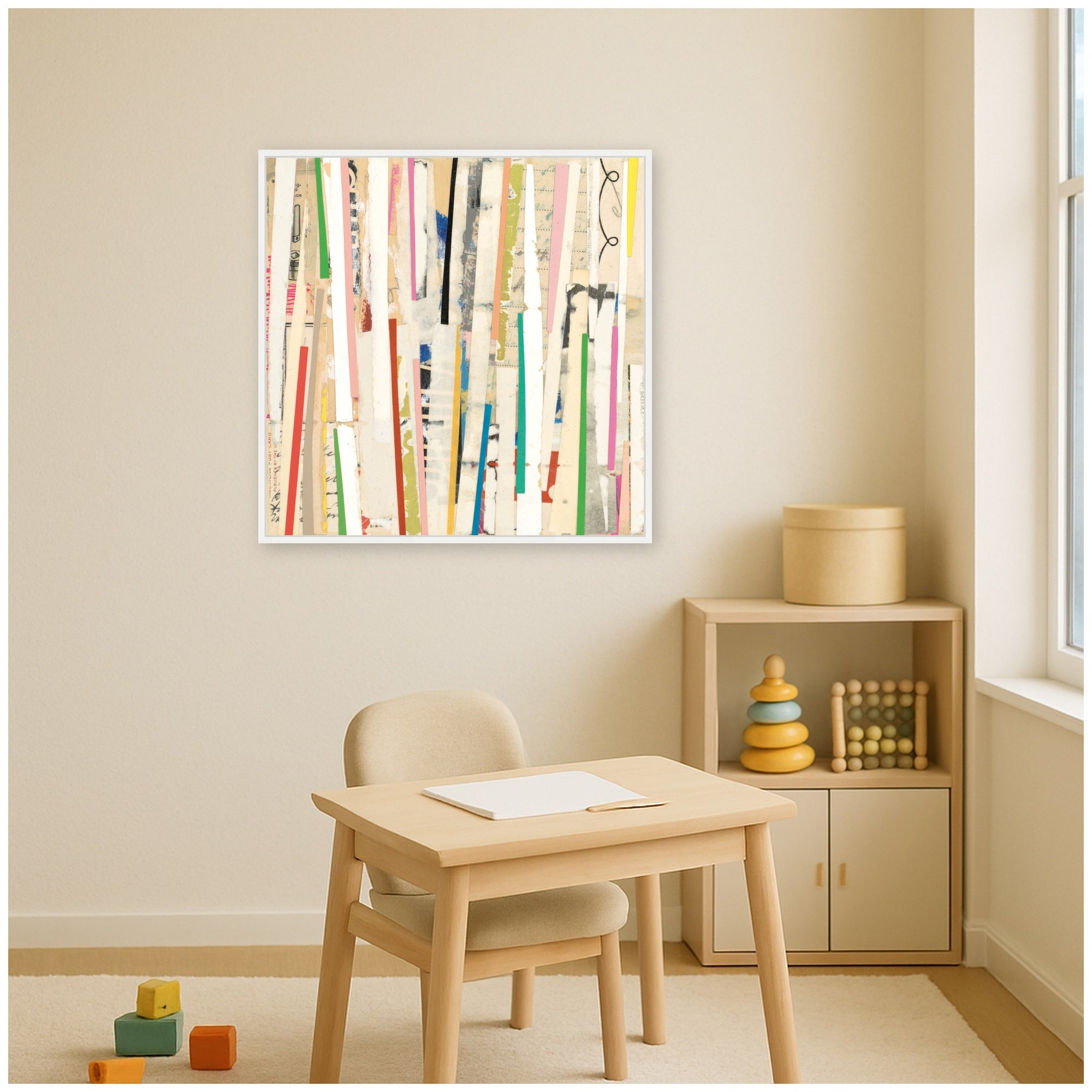 Geometric Abstract 3 FC by Felicia Dadak Framed Canvas Wall Art Print