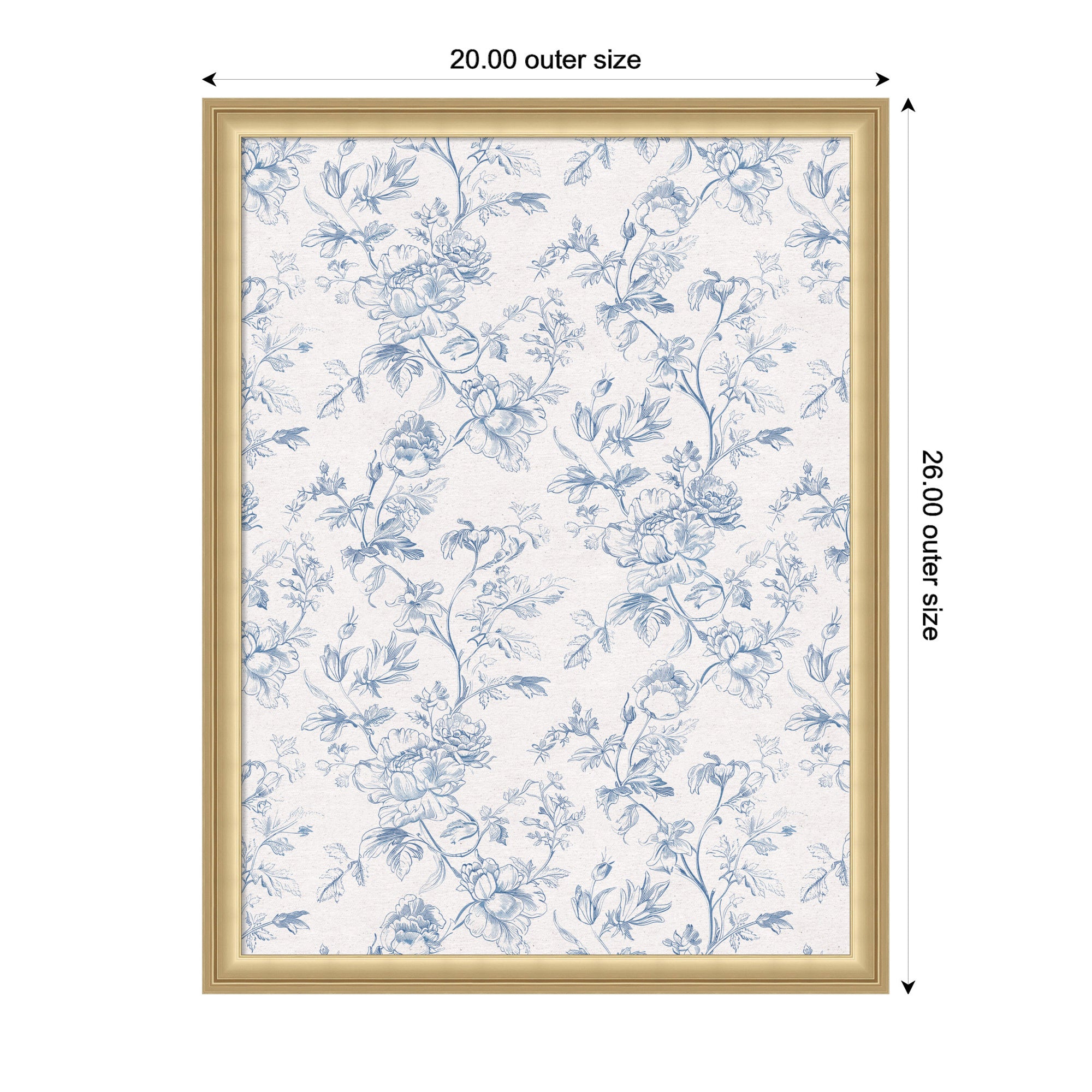 Pinboard 20x26 Florence Gold 2