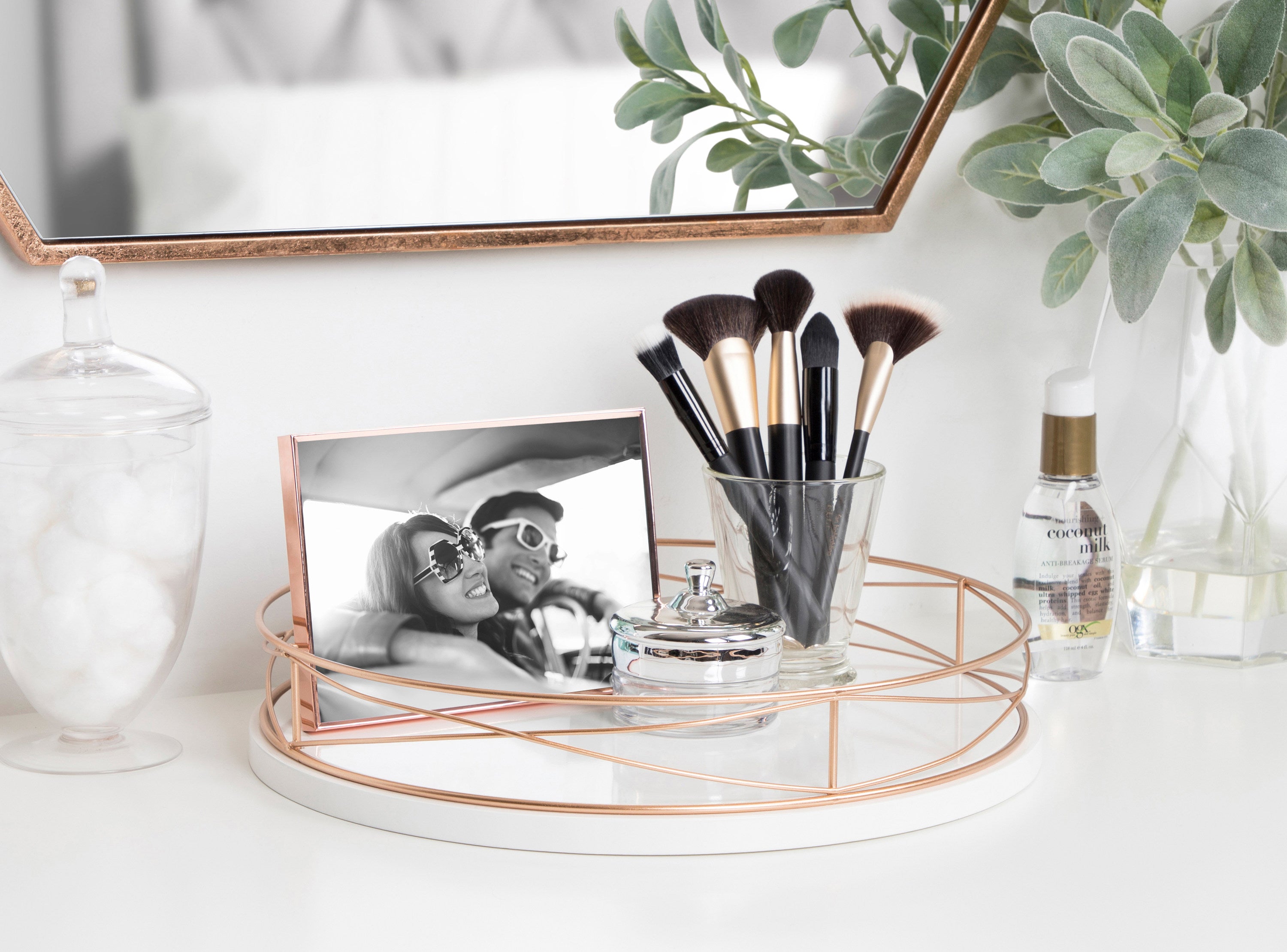 Single Tray White Rose Gold 14" Diameter 4