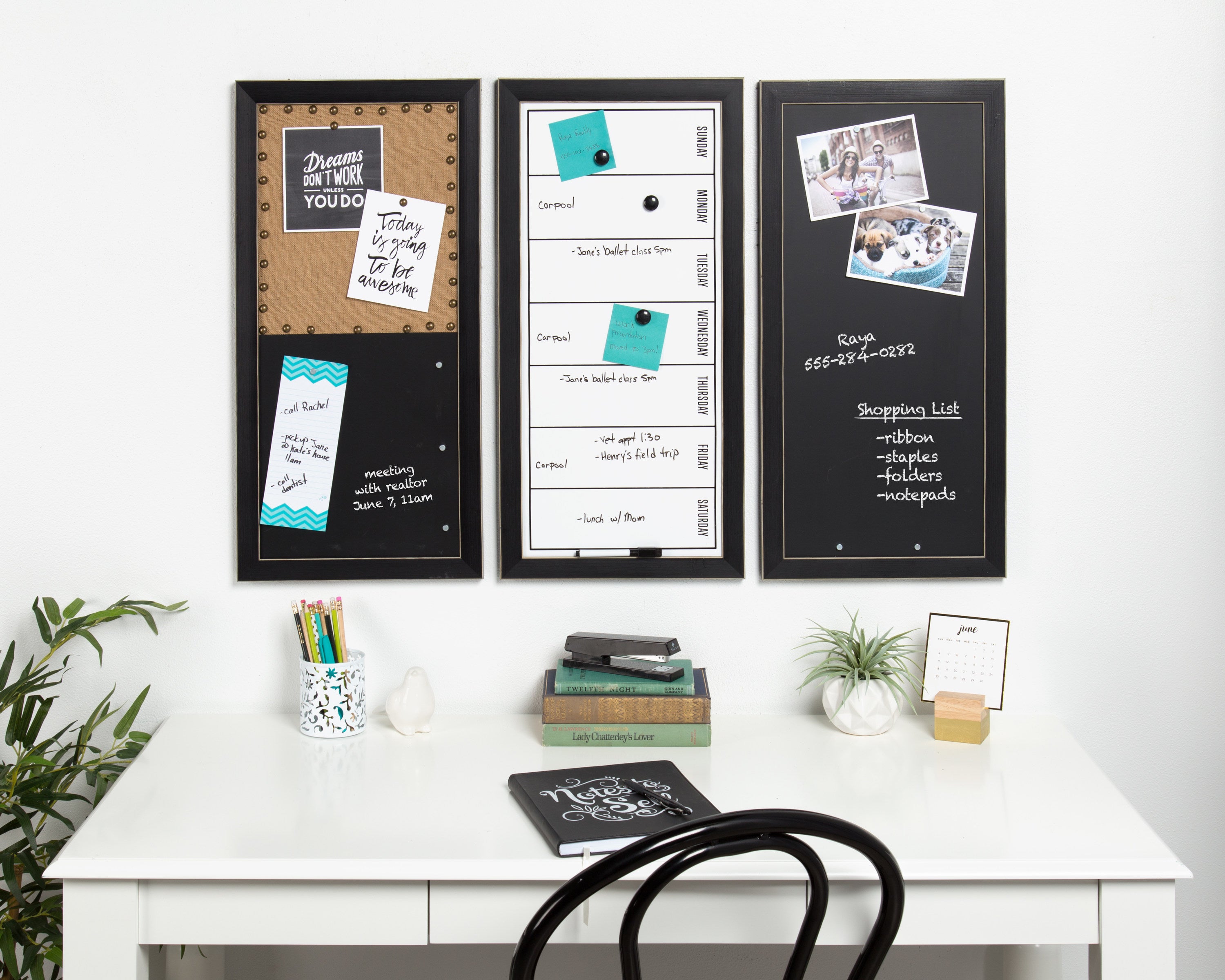 Weekly Calendar Black 13x26 6