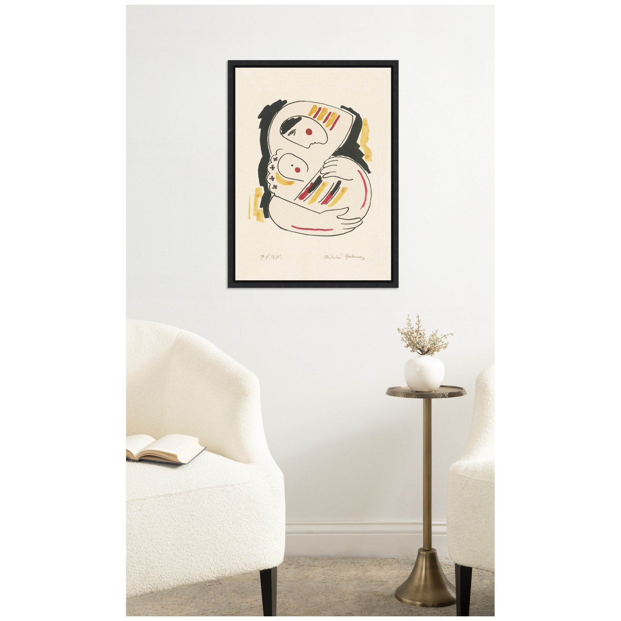 1938 Mikulas Galanda by Nostalgia Prints Framed Canvas Wall Art Print