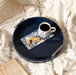 Single Tray Navy Blue Silver 15.5" Diameter 8