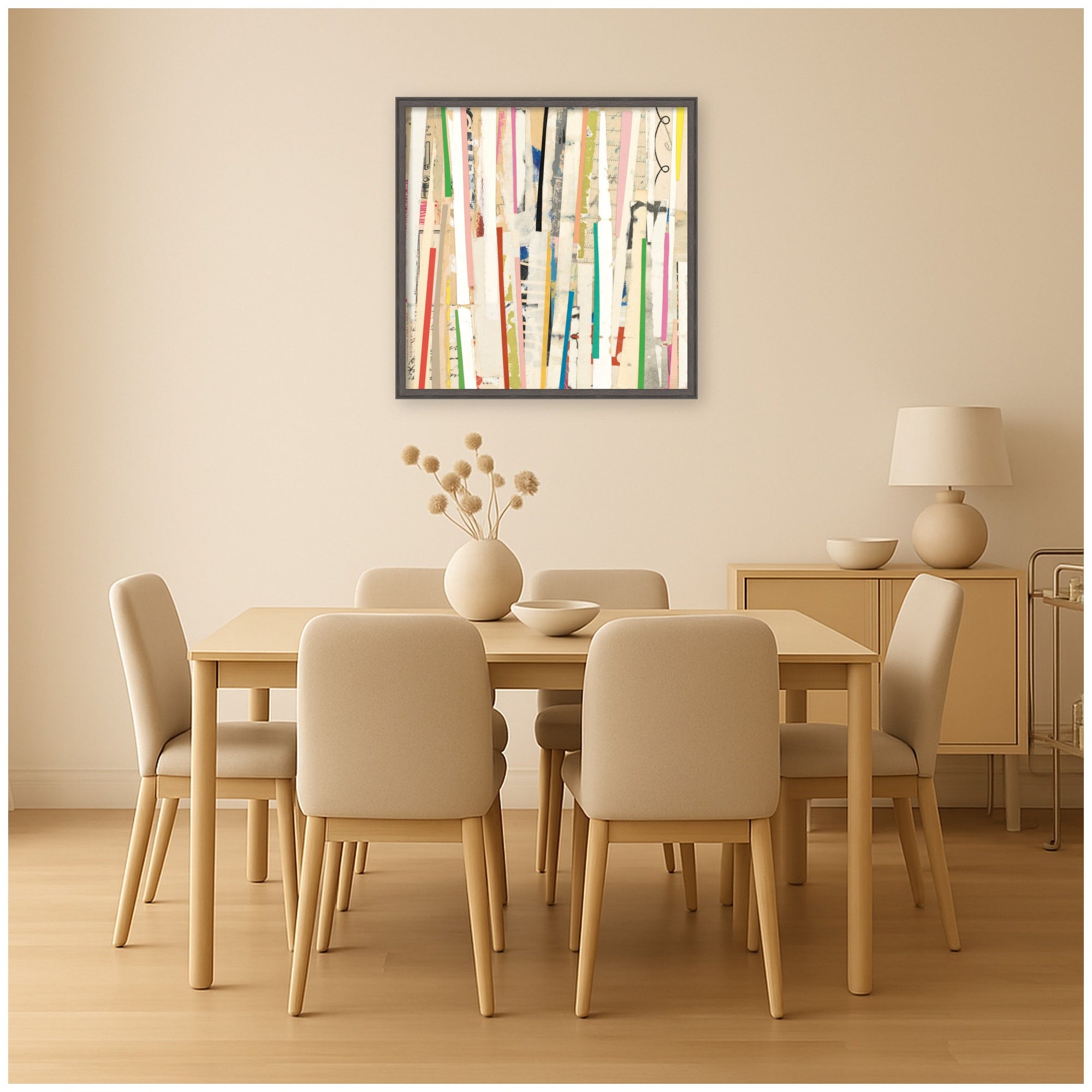 Geometric Abstract 3 by Felicia Dadak Framed Mounted Canvas Wall Art Print
