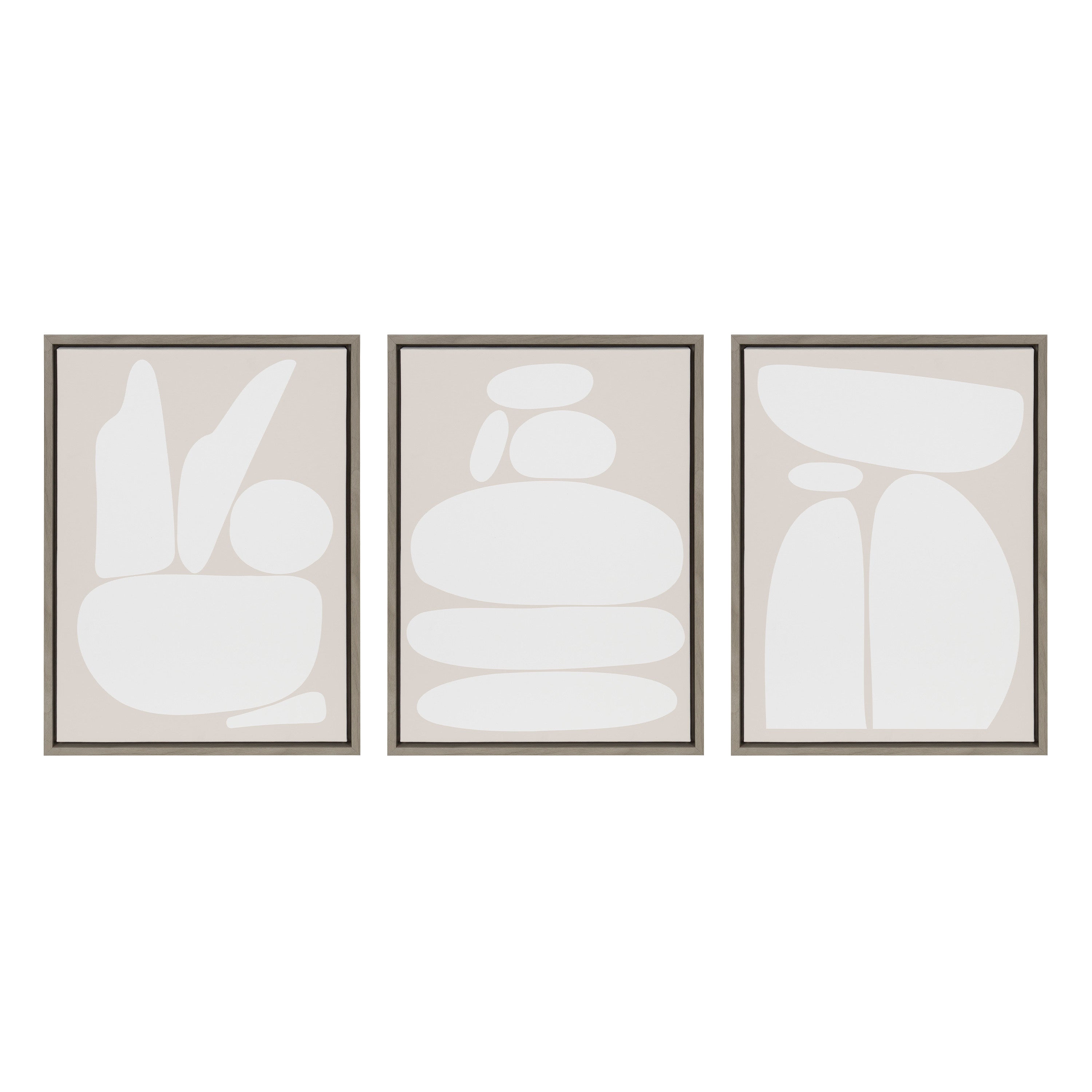 Art Set 3 Piece Set 18x24 Sylvie Graywash 2