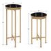 Nesting Table Black Gold 2 Piece 2