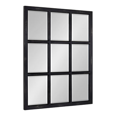 Windowpane Mirror Black 26x32 2